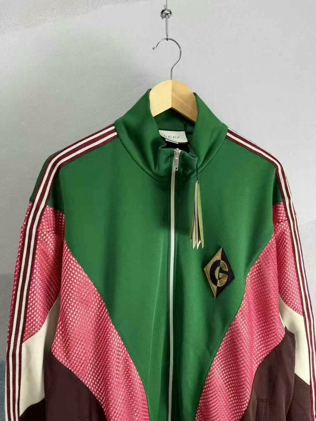 Gucci gucci green and brown logo zip jacket Size US L / EU 52-54 / 3 - 2 Thumbnail