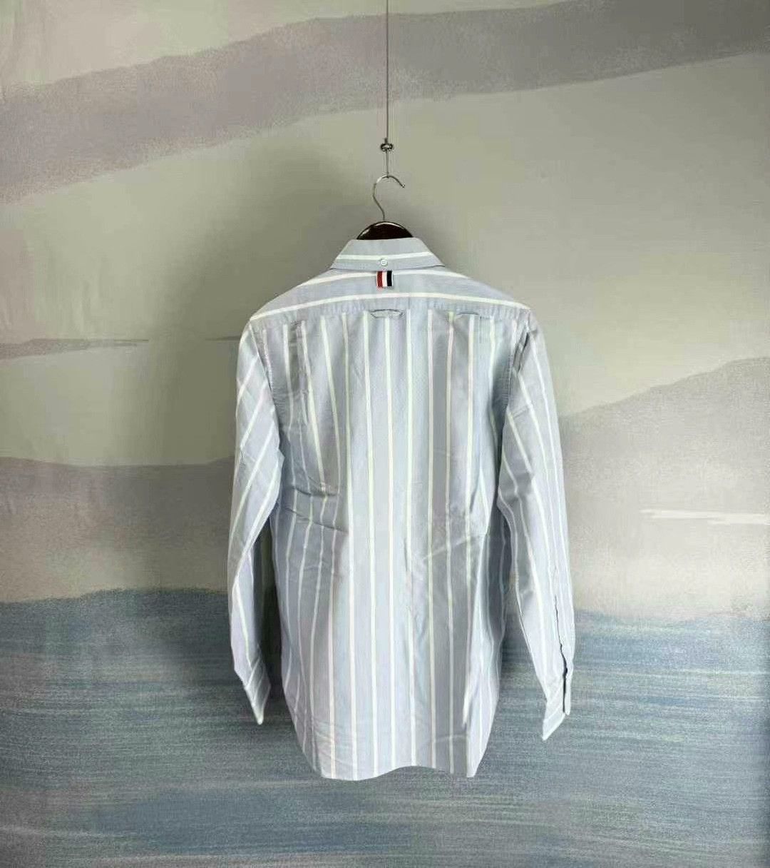 Thom Browne thom browne blue and white striped shirt Size US M / EU 48-50 / 2 - 4 Thumbnail