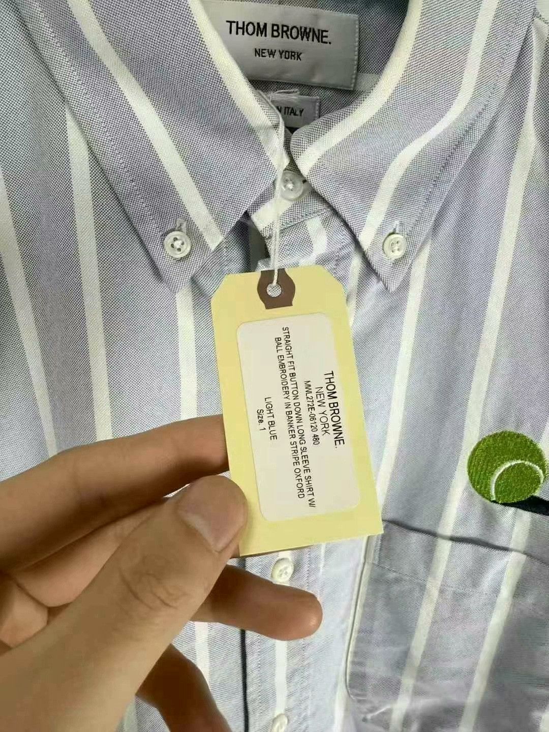 Thom Browne thom browne blue white striped shirt Size US M / EU 48-50 / 2 - 3 Thumbnail