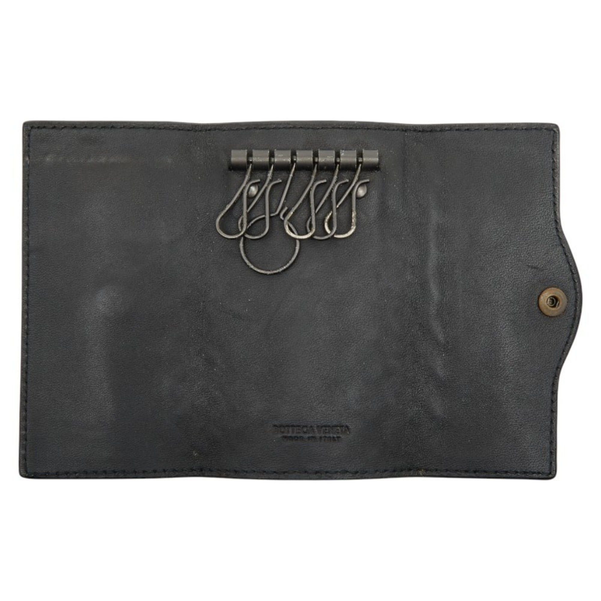 Bottega Veneta Bottega Veneta Intrecciato Key Case in Black Leather for Women Size ONE SIZE - 6 Thumbnail