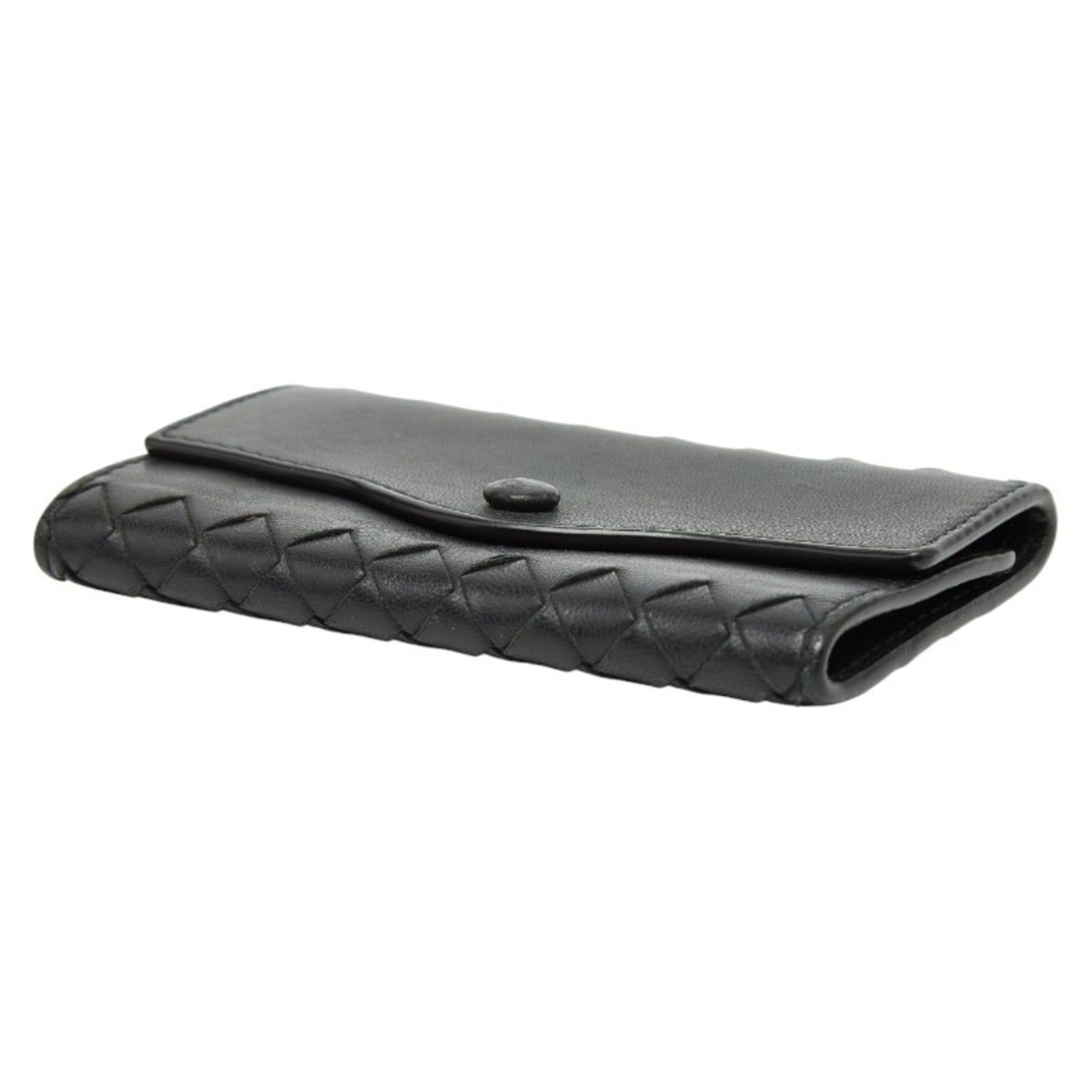 Bottega Veneta Bottega Veneta Intrecciato Key Case in Black Leather for Women Size ONE SIZE - 4 Thumbnail