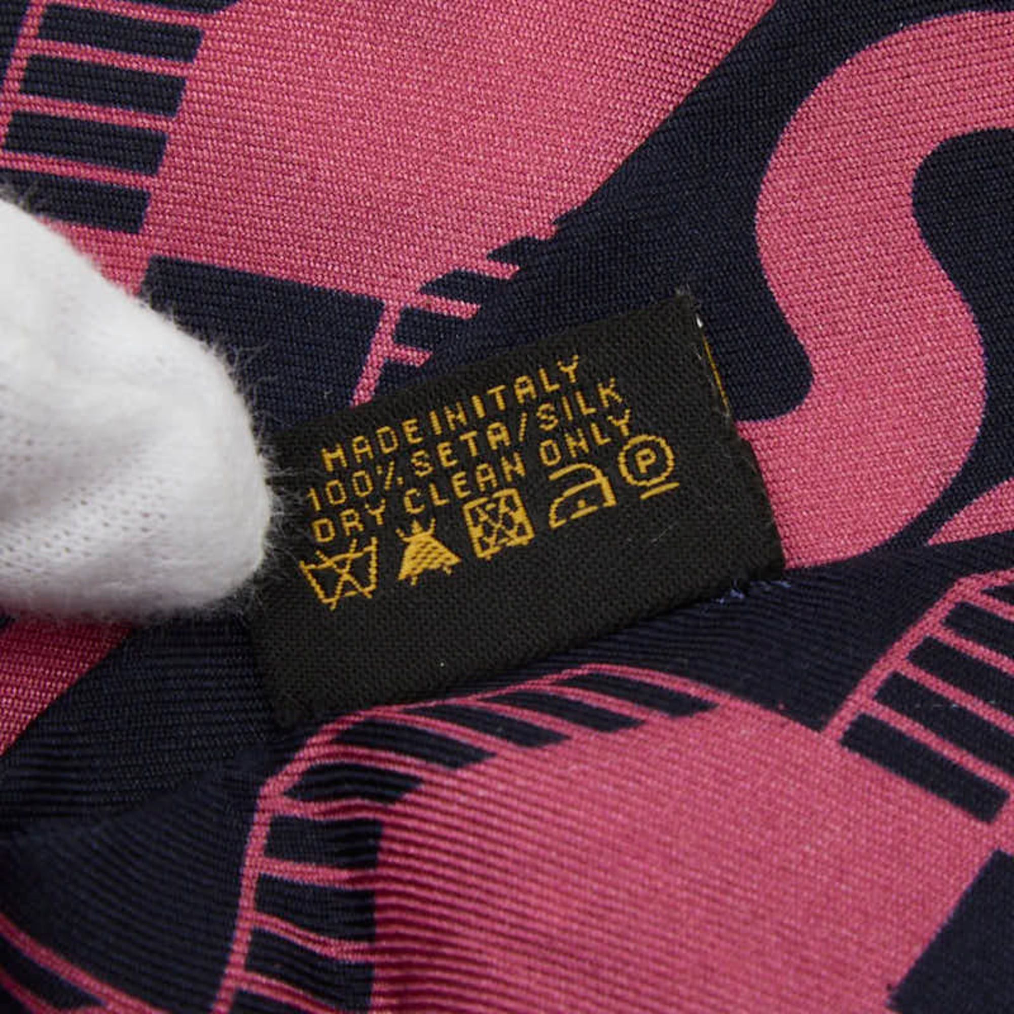 Bvlgari BVLGARI x FRGMT Collaboration Collection Serpenti Scarf/Muffler in Navy and Pink Silk for Women Size ONE SIZE - 5 Thumbnail