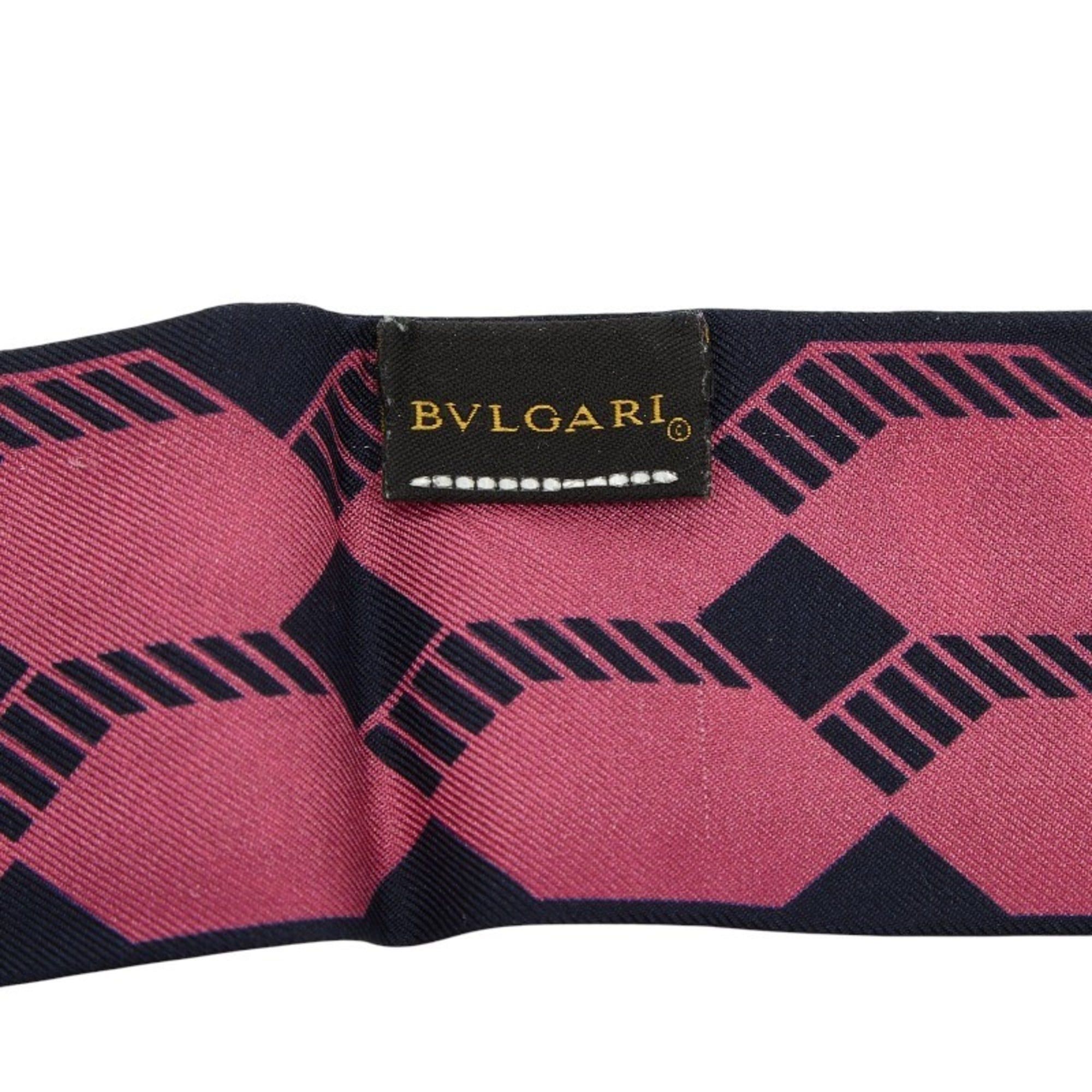 Bvlgari BVLGARI x FRGMT Collaboration Collection Serpenti Scarf/Muffler in Navy and Pink Silk for Women Size ONE SIZE - 4 Thumbnail