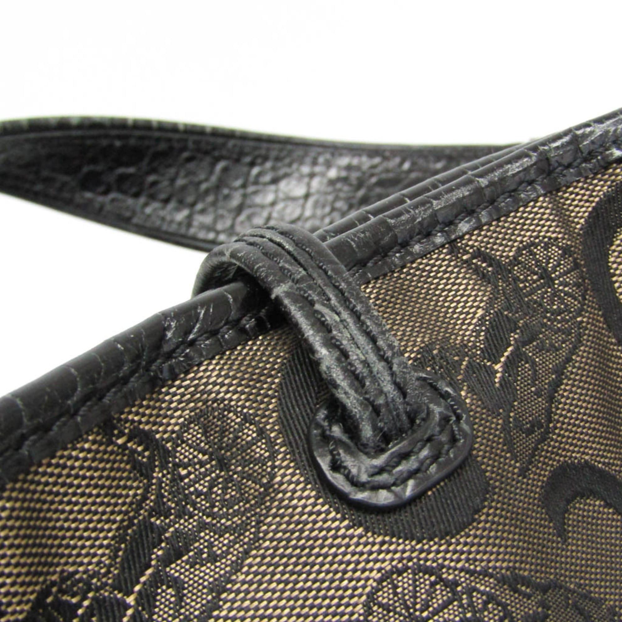Celine Celine Bittersweet C Macadam Carriage Pattern Women's Canvas,Leather Handbag,Tote Bag Beige,Black Size ONE SIZE - 10 Thumbnail