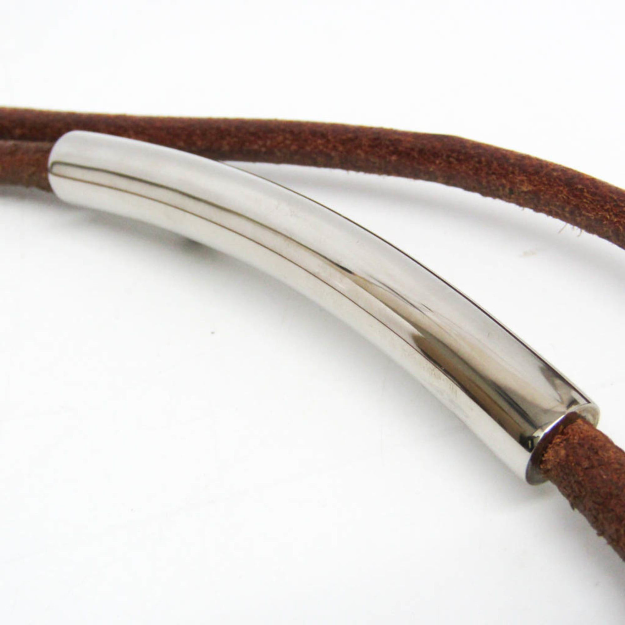 Hermes Hermes Women,Men Leather Chain Belt Brown,Silver Size ONE SIZE - 9 Thumbnail