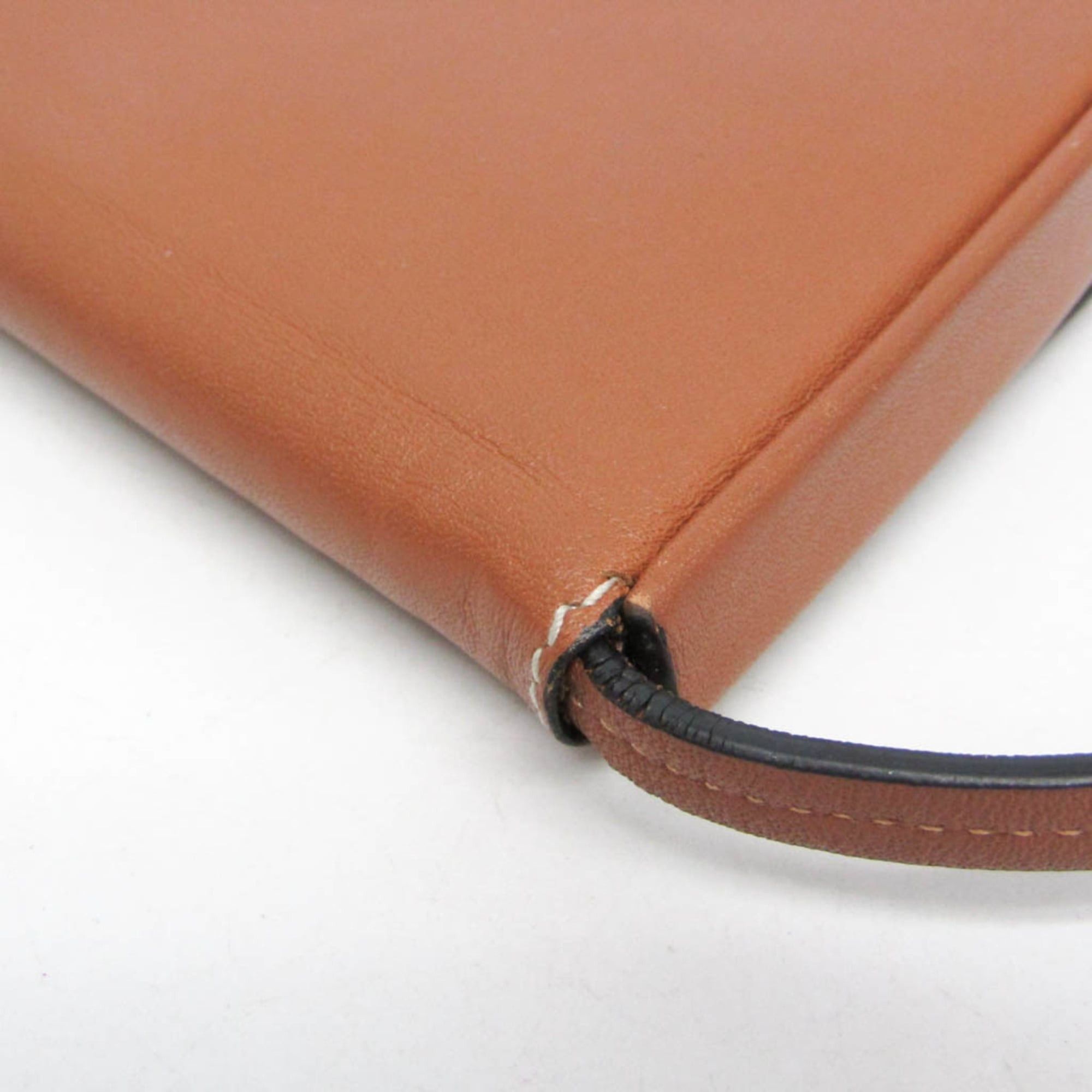 Loewe Loewe HEEL POUCH SMALL Women's Leather Shoulder Bag Brown Size ONE SIZE - 8 Thumbnail