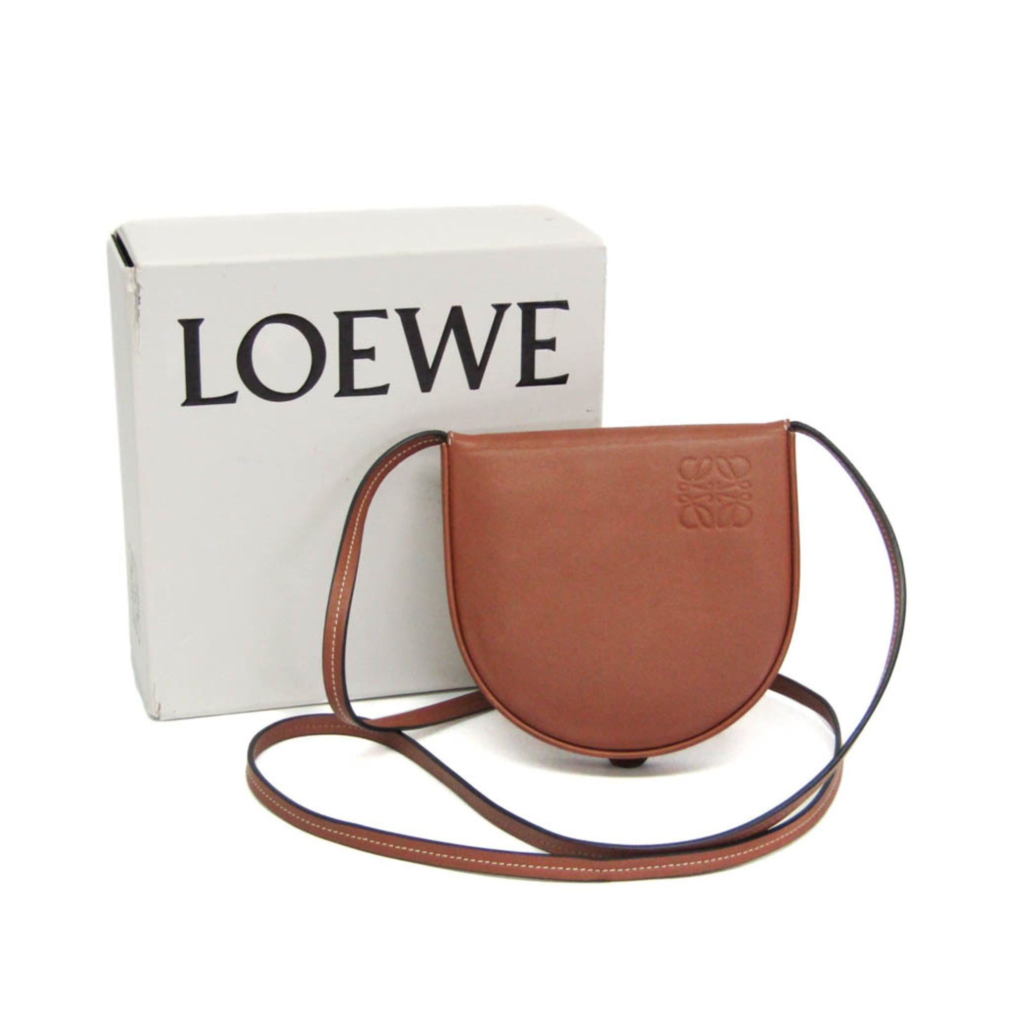 Loewe Loewe HEEL POUCH SMALL Women's Leather Shoulder Bag Brown Size ONE SIZE - 2 Thumbnail