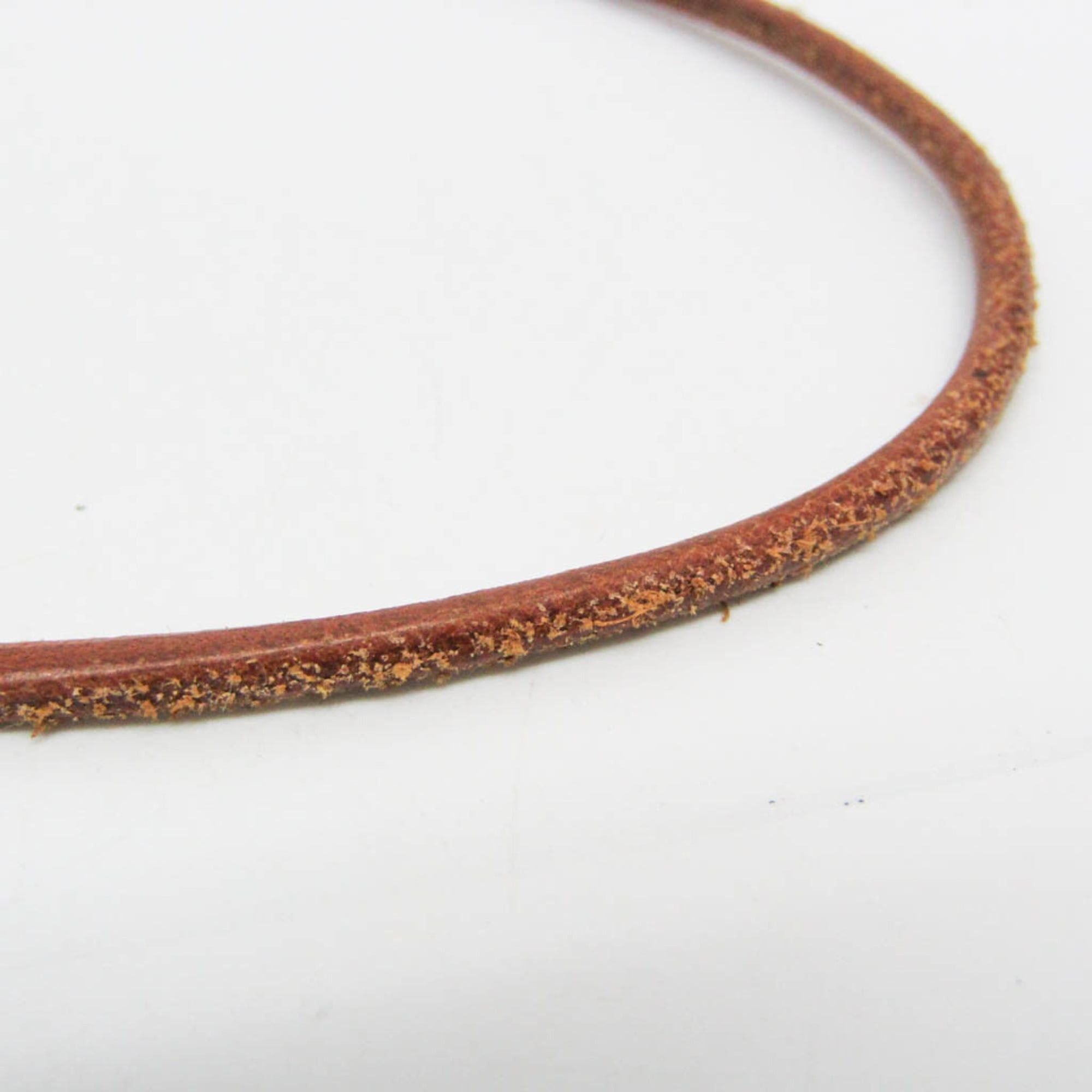Hermes Hermes Kite Choker Leather,Metal Bangle Silver,Brown Size ONE SIZE - 9 Thumbnail