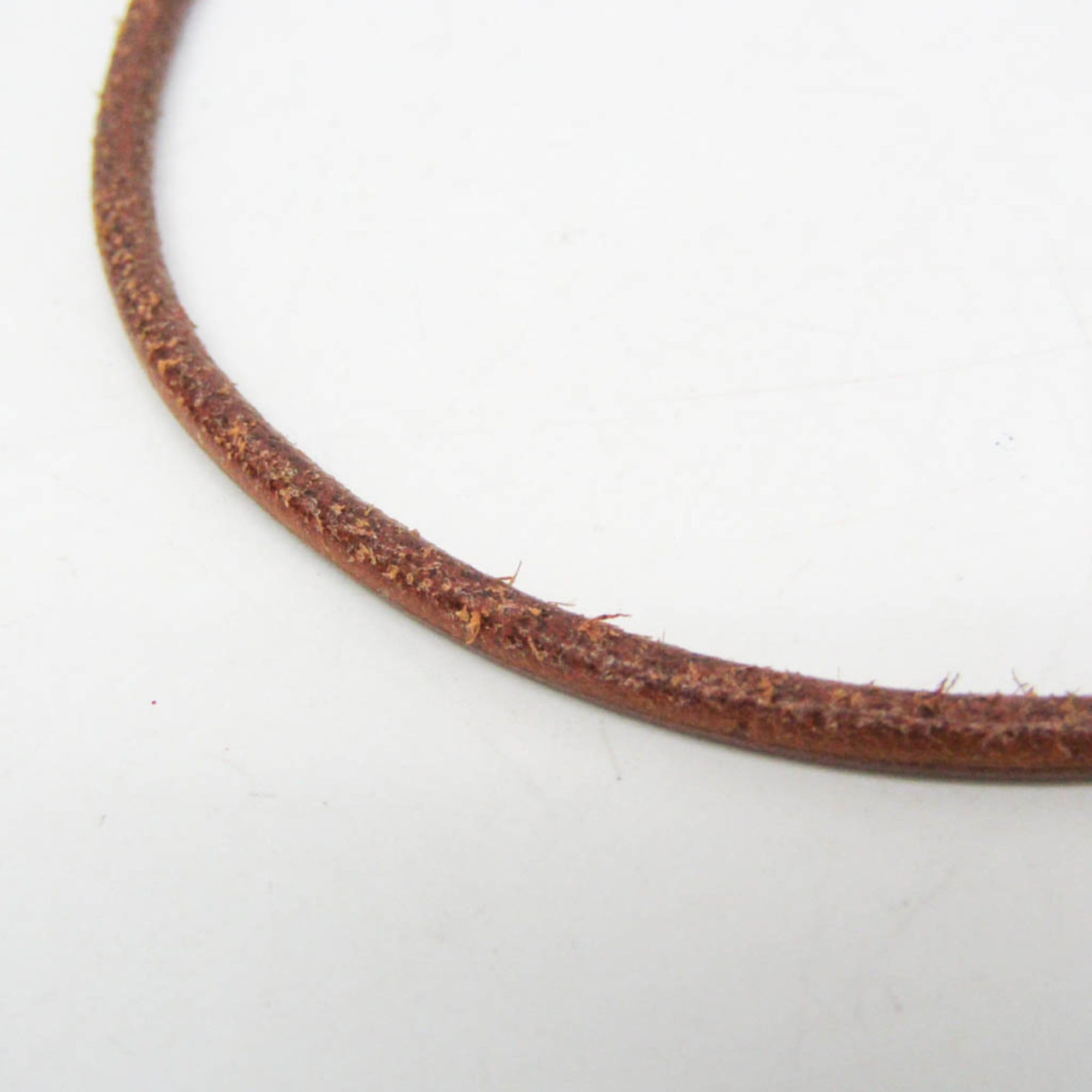 Hermes Hermes Kite Choker Leather,Metal Bangle Silver,Brown Size ONE SIZE - 10 Thumbnail