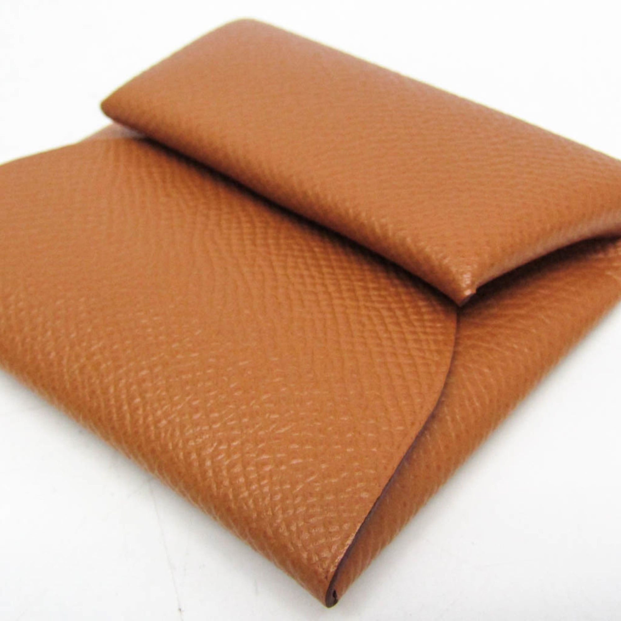 Hermes Hermes Bastia Men,Women Epsom Leather Coin Purse/coin Case Brown Size ONE SIZE - 5 Thumbnail
