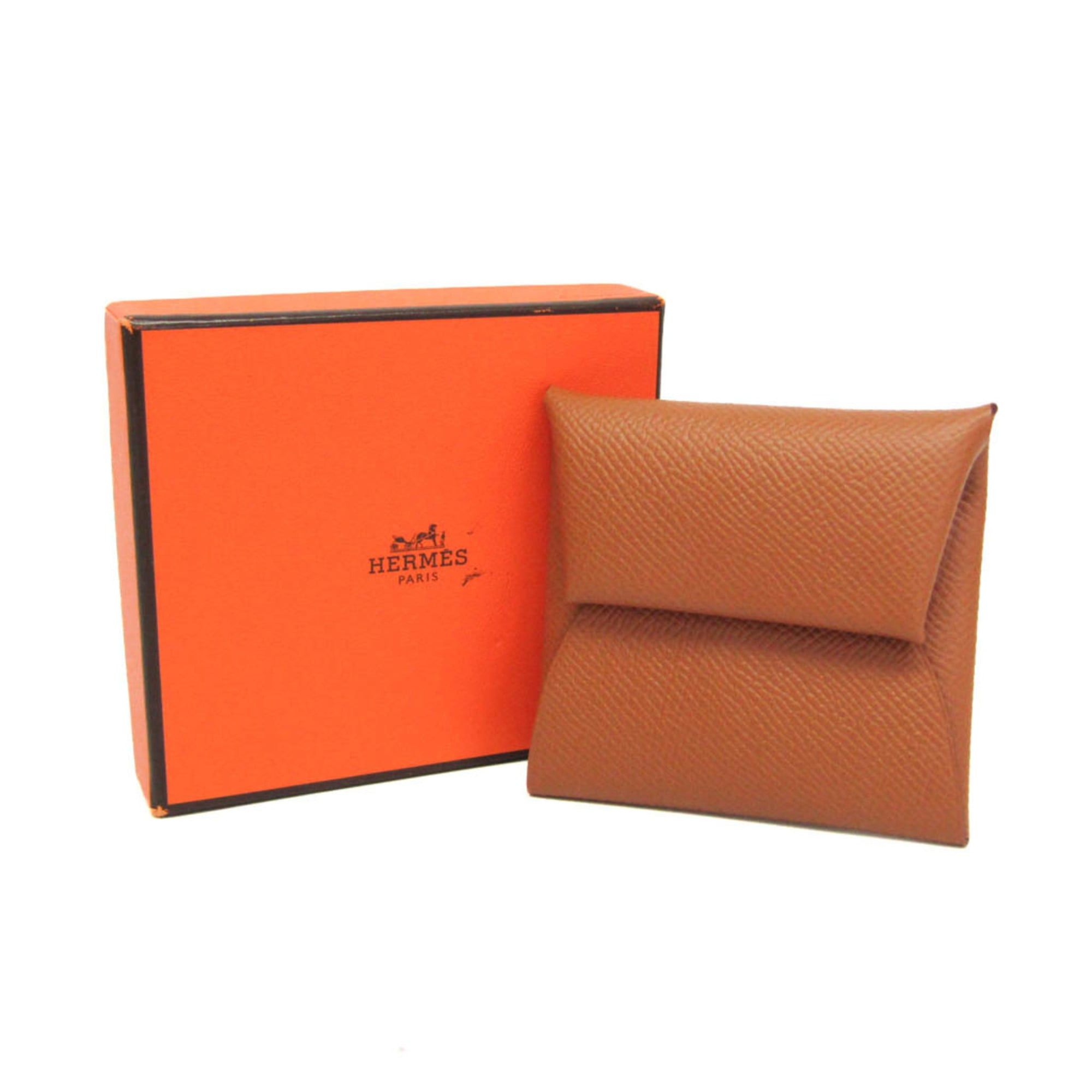 Hermes Hermes Bastia Men,Women Epsom Leather Coin Purse/coin Case Brown Size ONE SIZE - 2 Thumbnail