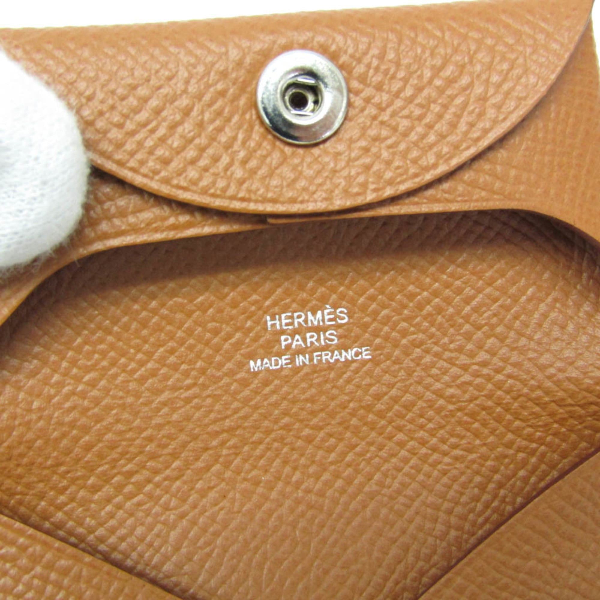 Hermes Hermes Bastia Men,Women Epsom Leather Coin Purse/coin Case Brown Size ONE SIZE - 8 Thumbnail