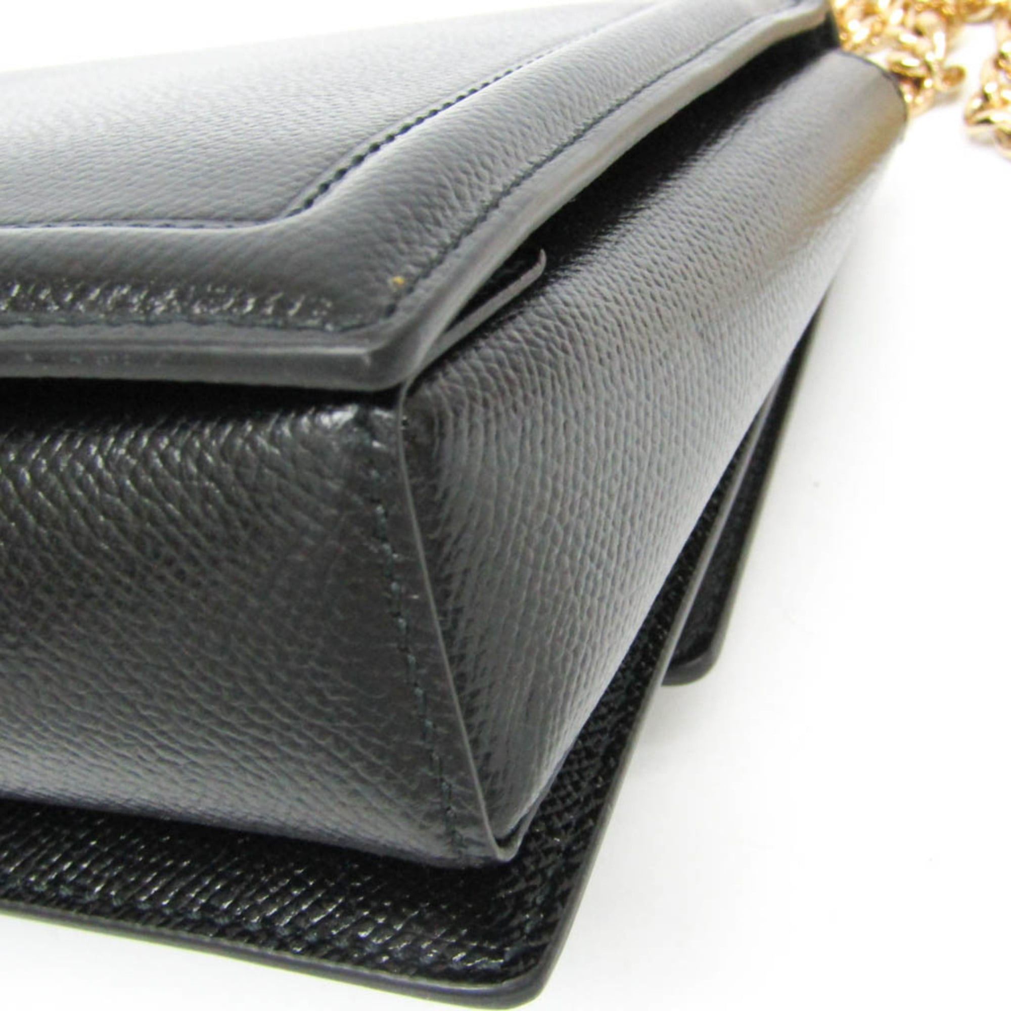 Salvatore Ferragamo Salvatore Ferragamo Vara AU-21G462 Women's Leather Shoulder Bag Black Size ONE SIZE - 8 Thumbnail