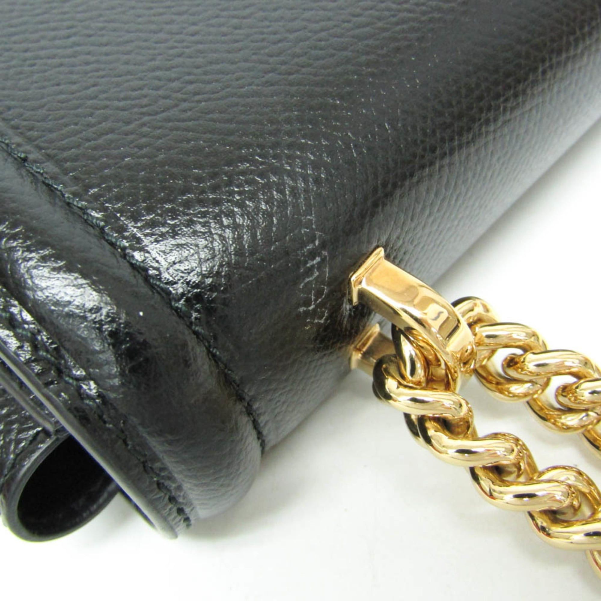 Salvatore Ferragamo Salvatore Ferragamo Vara AU-21G462 Women's Leather Shoulder Bag Black Size ONE SIZE - 7 Thumbnail