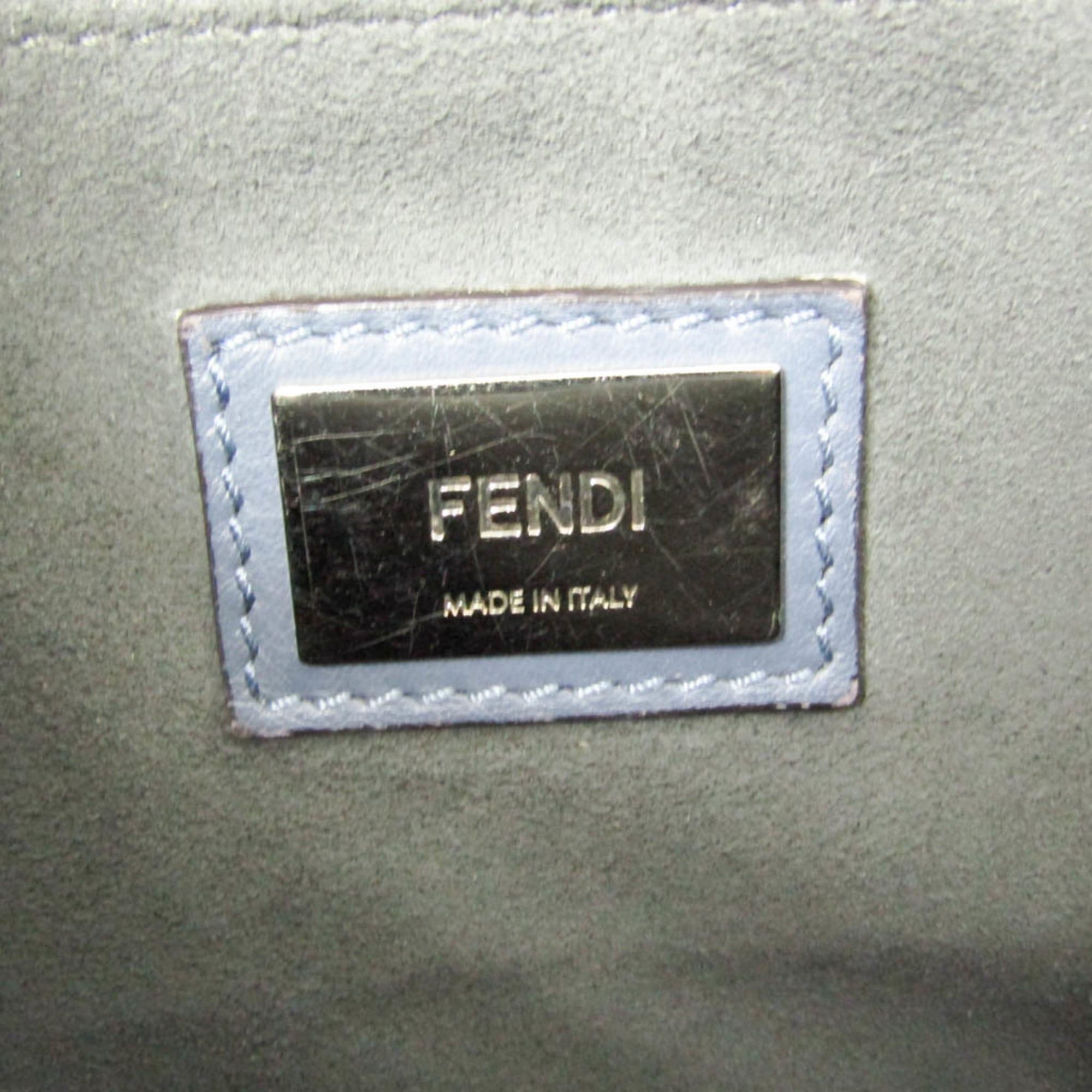 Fendi Fendi Peekaboo 8BN290 Women's Leather Handbag,Shoulder Bag Blue Size ONE SIZE - 17 Thumbnail