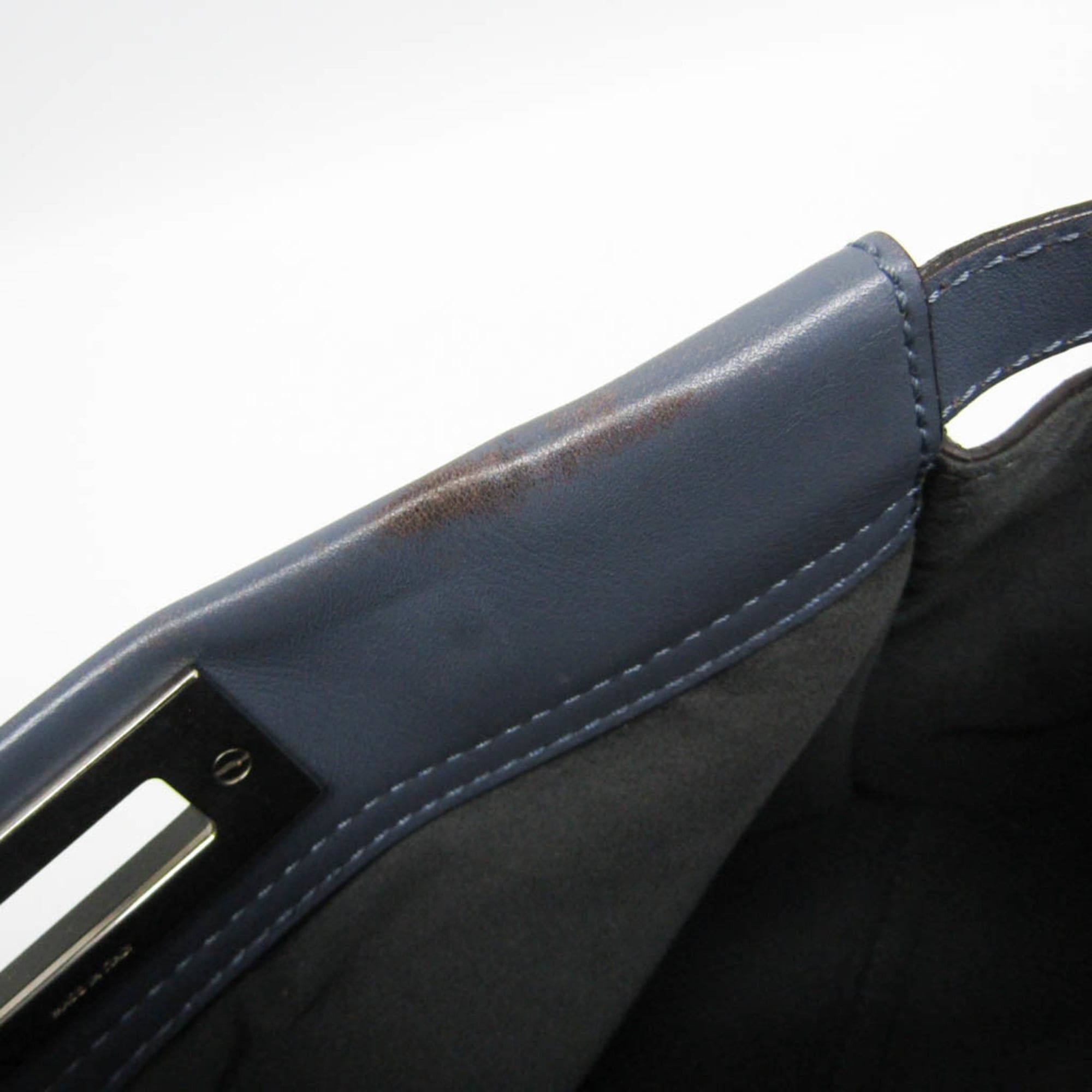 Fendi Fendi Peekaboo 8BN290 Women's Leather Handbag,Shoulder Bag Blue Size ONE SIZE - 15 Thumbnail