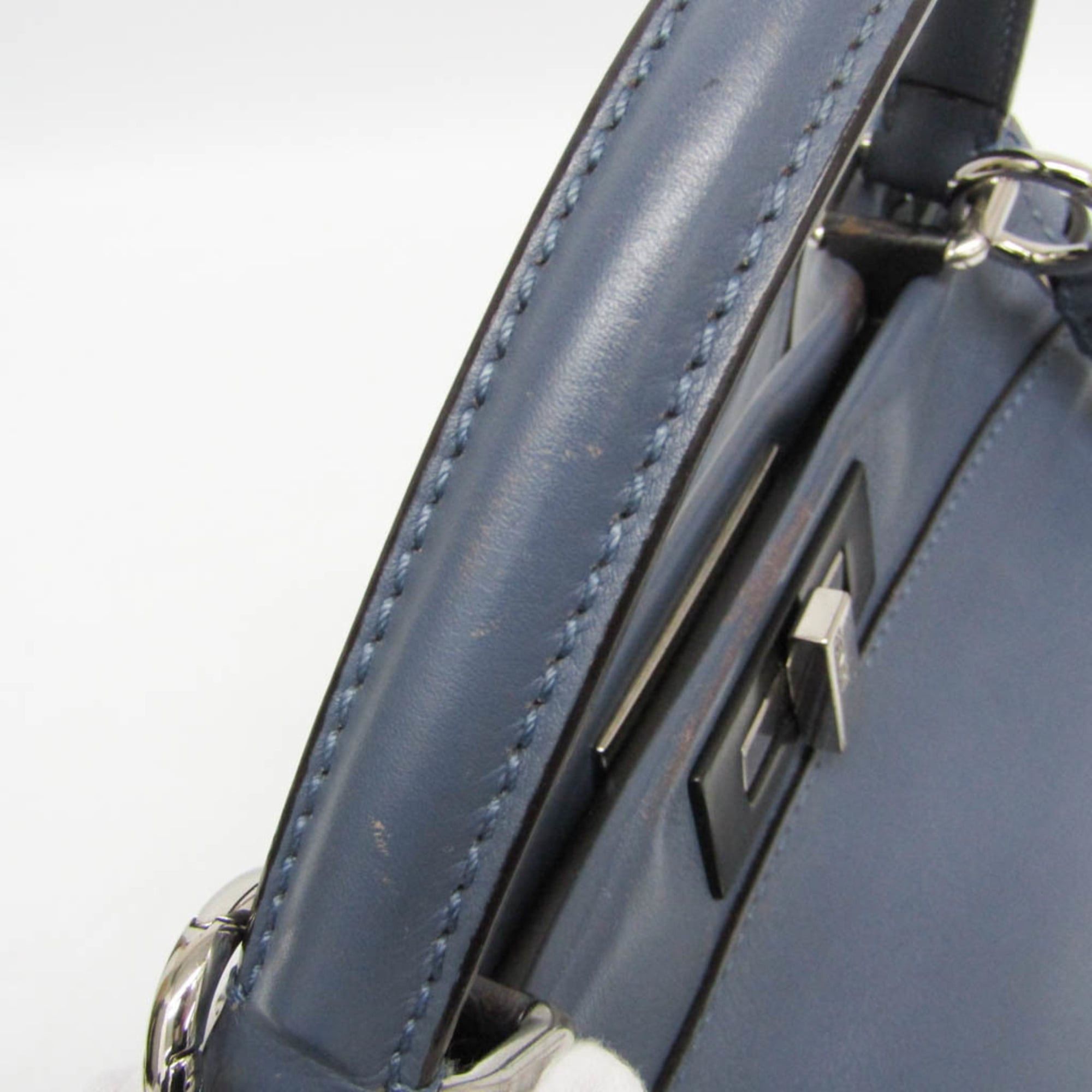 Fendi Fendi Peekaboo 8BN290 Women's Leather Handbag,Shoulder Bag Blue Size ONE SIZE - 12 Thumbnail
