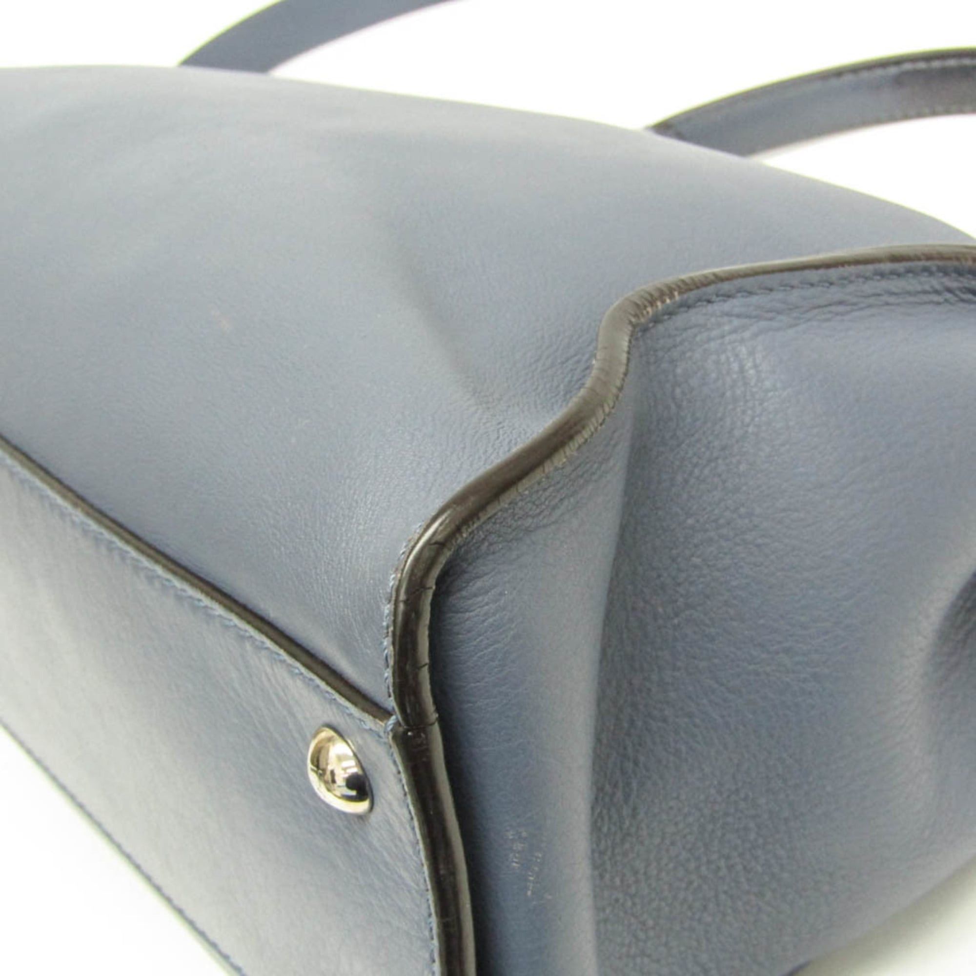 Fendi Fendi Peekaboo 8BN290 Women's Leather Handbag,Shoulder Bag Blue Size ONE SIZE - 5 Thumbnail