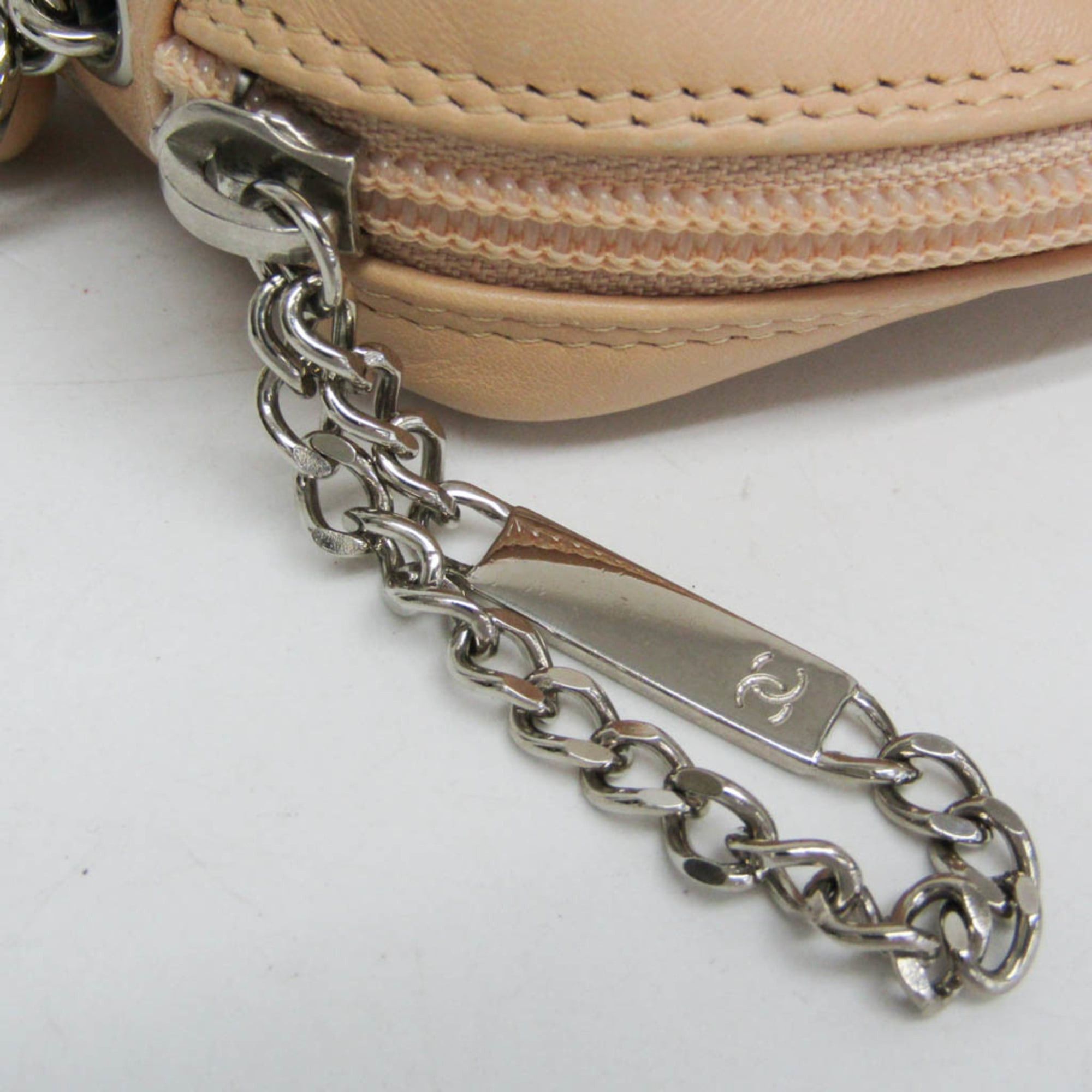 Chanel Chanel Ligne Cambon Accessory Pouch Women's Leather Handbag Light Beige Size ONE SIZE - 12 Thumbnail