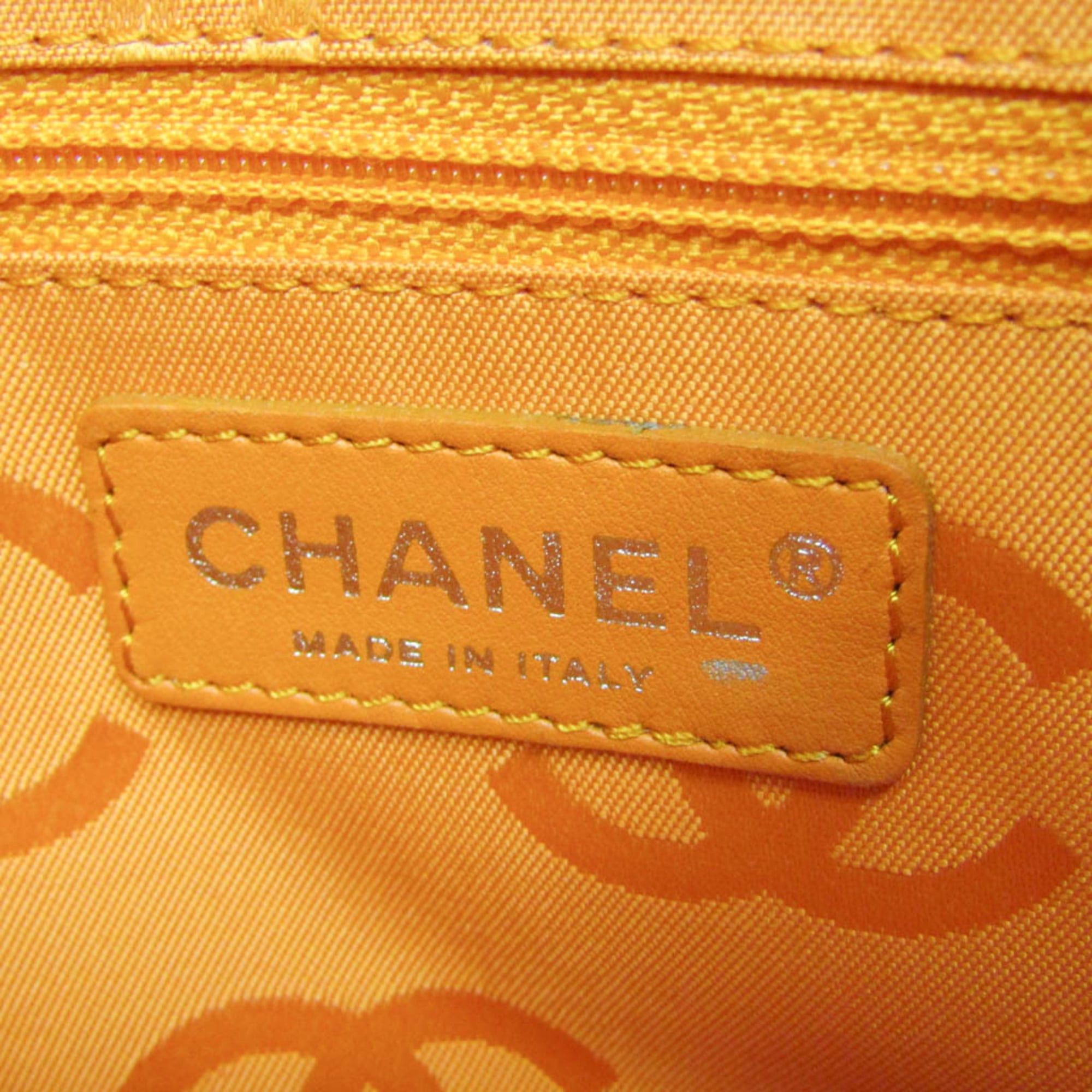 Chanel Chanel Ligne Cambon Accessory Pouch Women's Leather Handbag Light Beige Size ONE SIZE - 14 Thumbnail