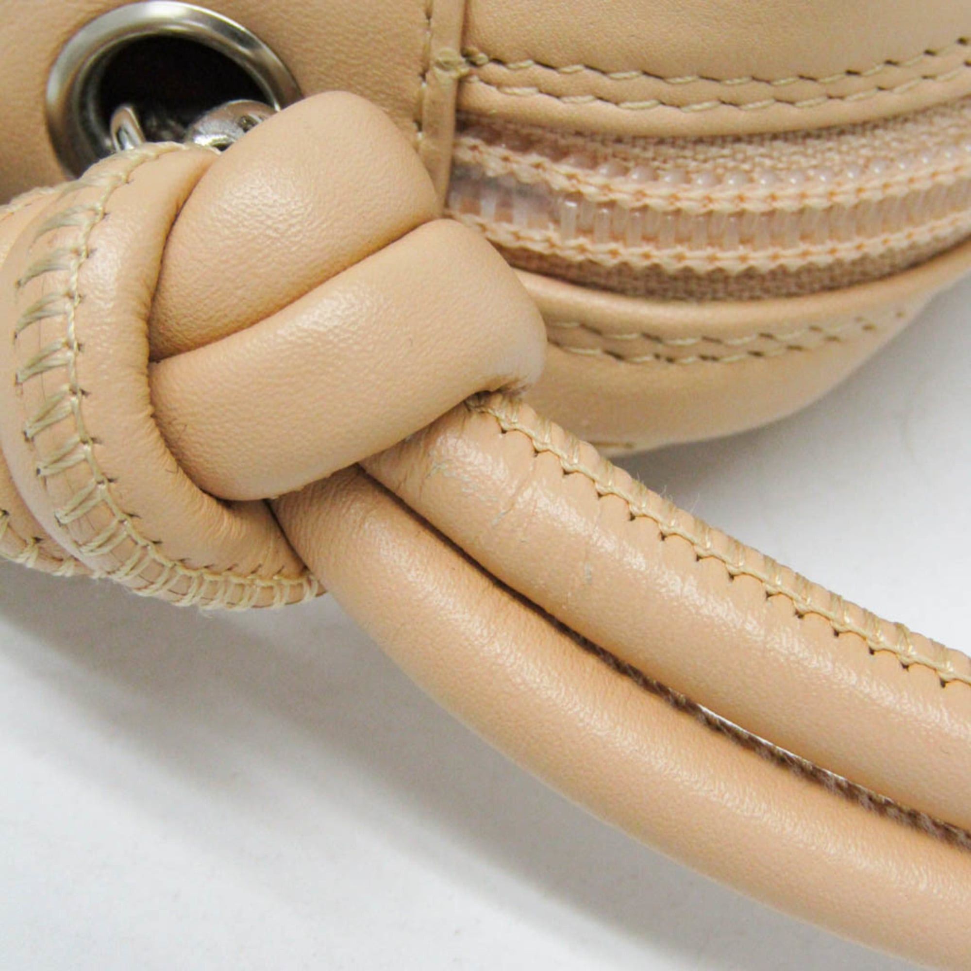 Chanel Chanel Ligne Cambon Accessory Pouch Women's Leather Handbag Light Beige Size ONE SIZE - 10 Thumbnail