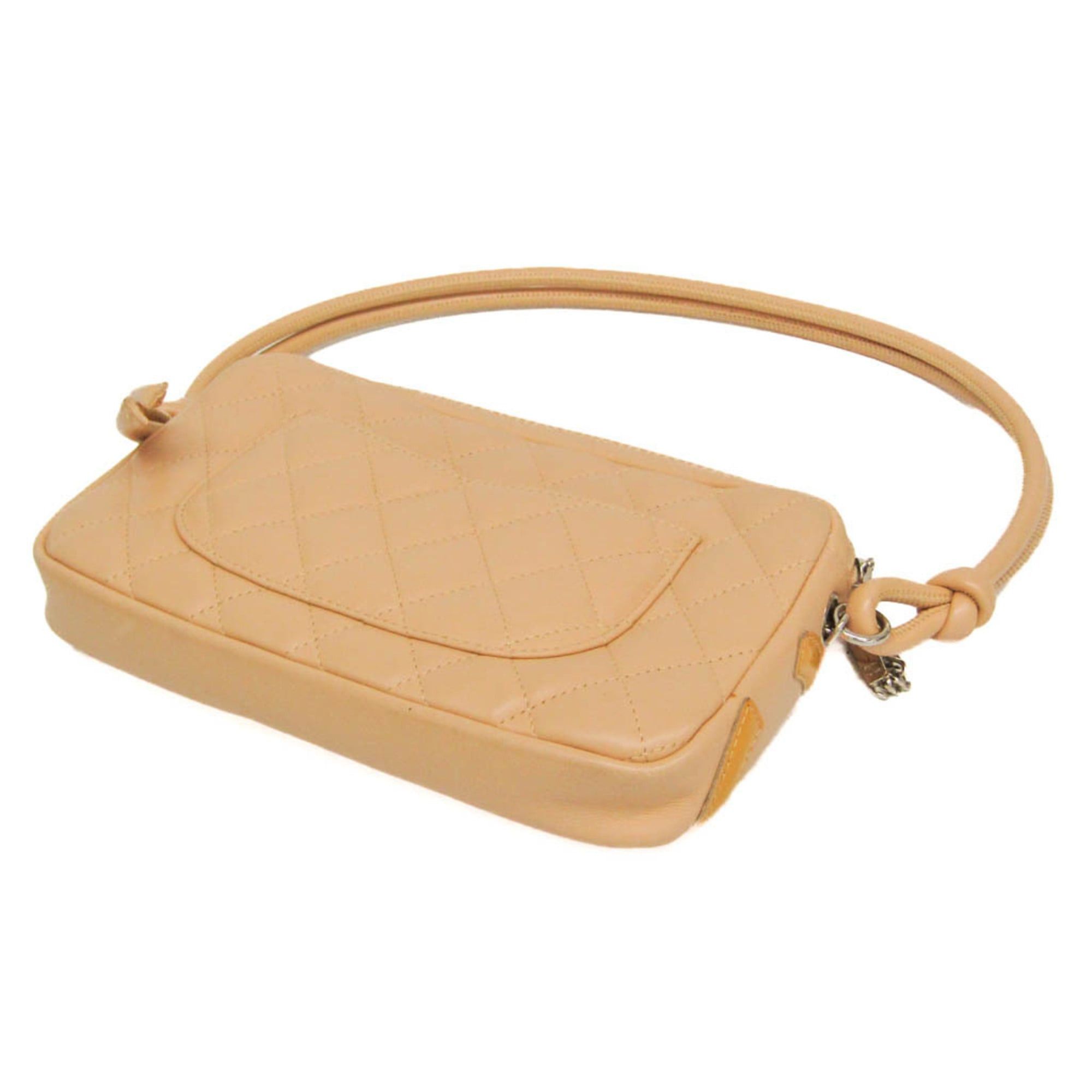 Chanel Chanel Ligne Cambon Accessory Pouch Women's Leather Handbag Light Beige Size ONE SIZE - 2 Thumbnail