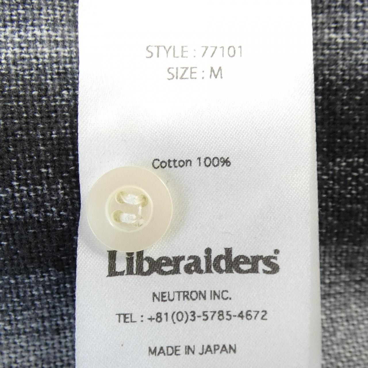 Other Other Liberaiders Check Shirt Cotton Dress Shirt 77101 DUTY FREE for USA Size ONE SIZE - 3 Thumbnail