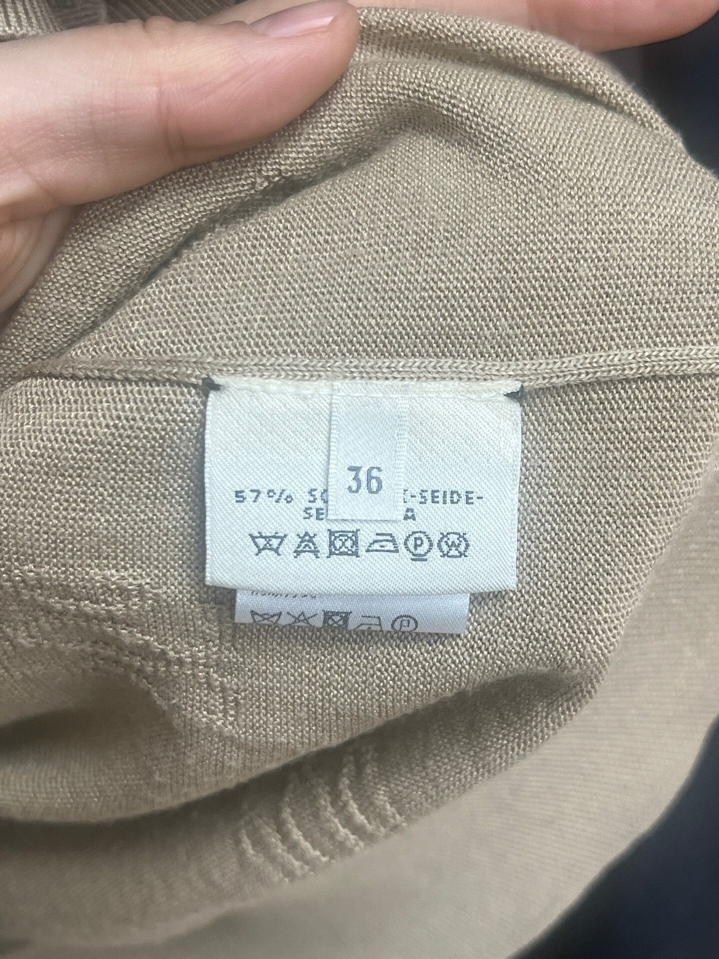 Hermes Hermes Camel Color Knit Short Sleeve Top Size S / US 4 / IT 40 - 4 Thumbnail