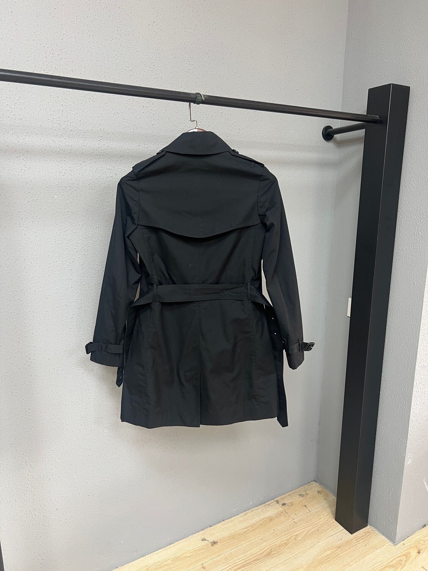 Burberry Burberry Black Check Trench Coat Size UK6 Size S / US 4 / IT 40 - 2 Thumbnail