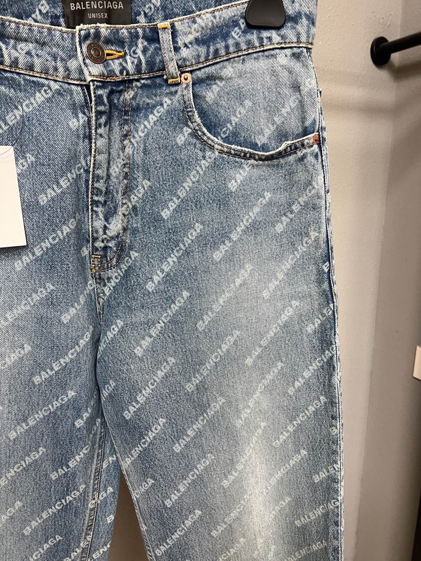 Balenciaga full print denim pants by Balenciaga Size 22" - 3 Thumbnail