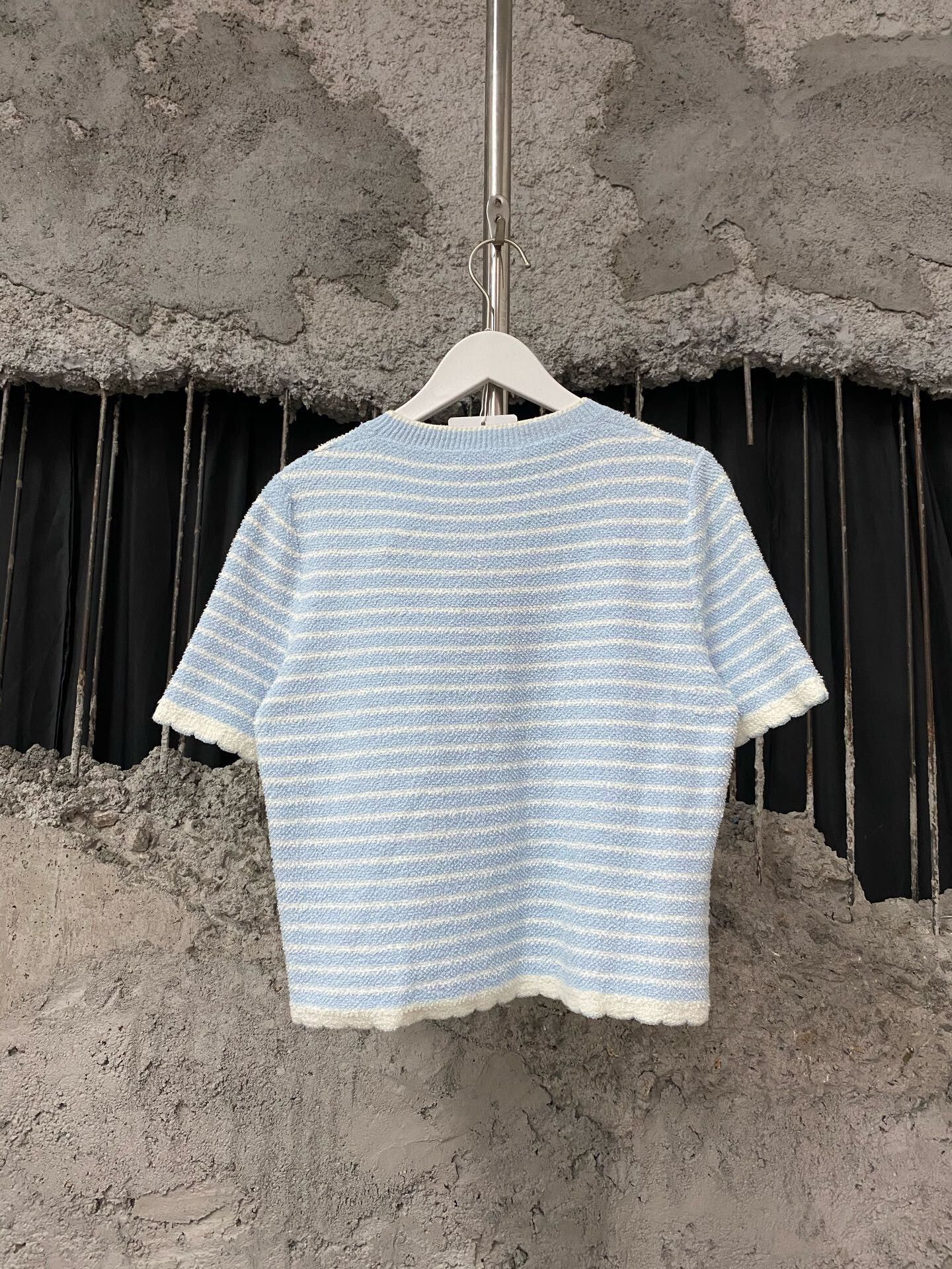 Miu Miu miumiu blue and white striped short sleeve Size M / US 6-8 / IT 42-44 - 2 Thumbnail