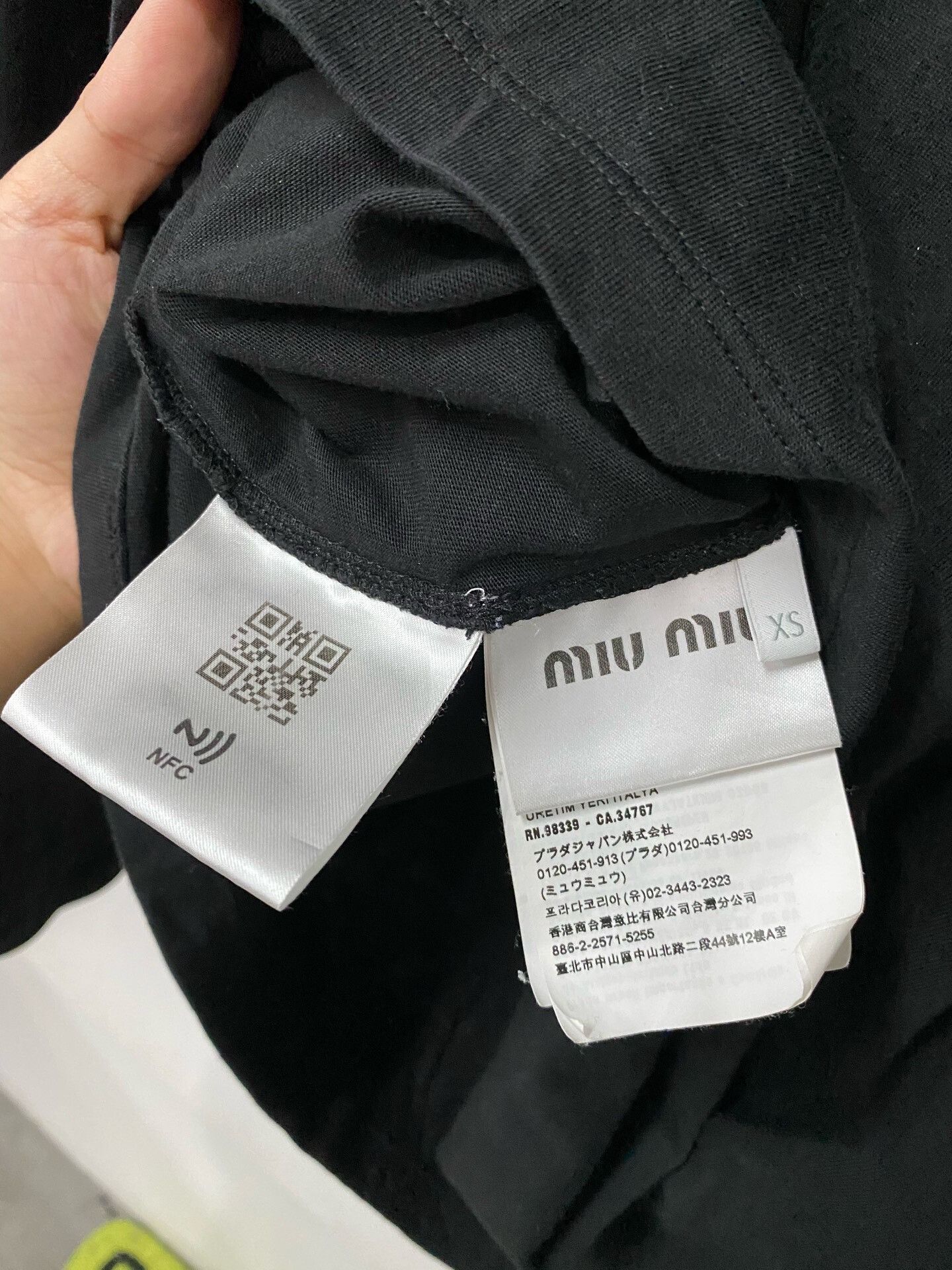 Miu Miu miumiu black long sleeve heart top Size XS / US 0-2 / IT 36-38 - 6 Thumbnail