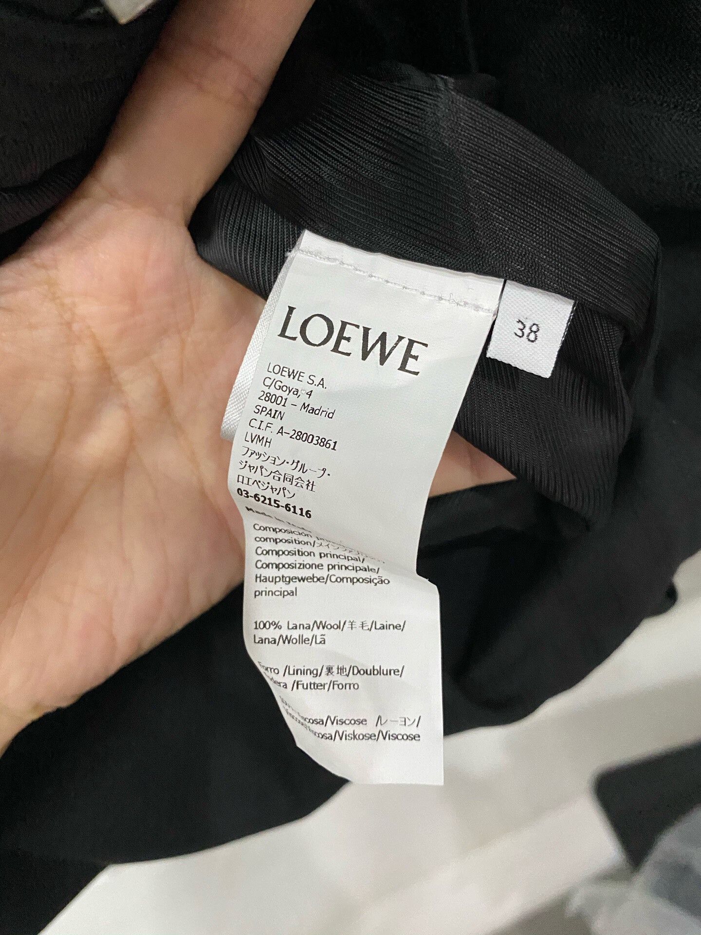 Loewe Loewe Black Wool Balloon Jacket Size M / US 6-8 / IT 42-44 - 7 Thumbnail