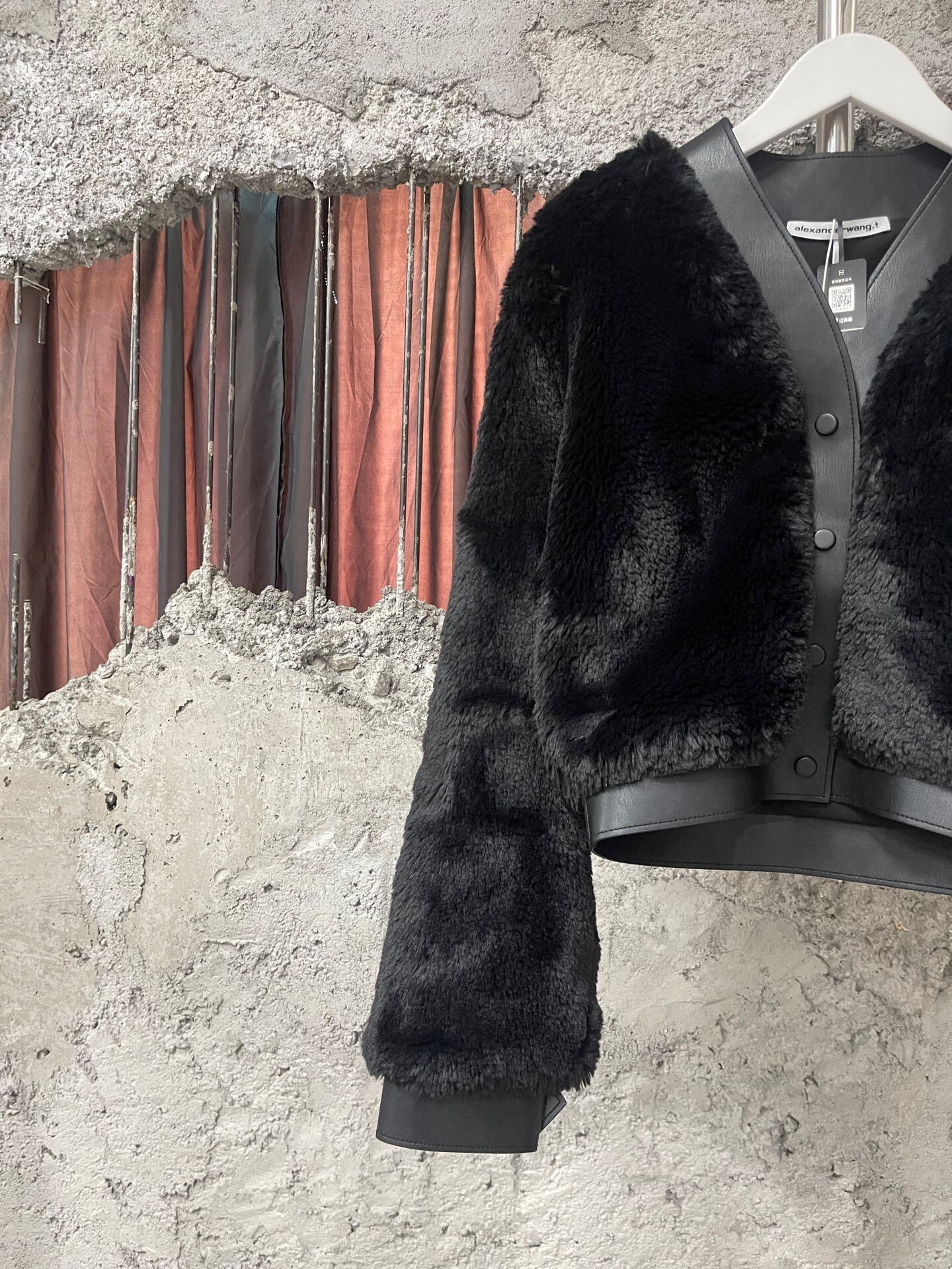 Alexander Wang black fur jacket by Alexander Wang Size S / US 4 / IT 40 - 3 Thumbnail