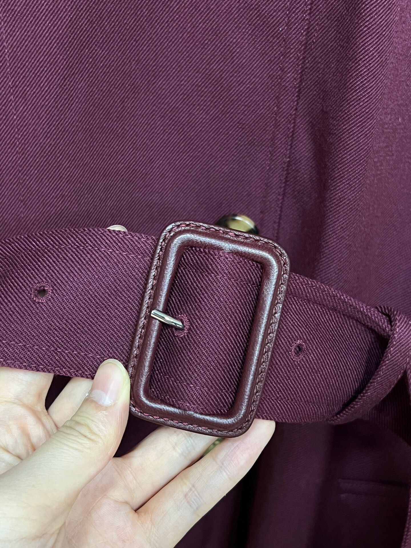 Celine long burgundy wool blend trench coat Size XS / US 0-2 / IT 36-38 - 3 Thumbnail