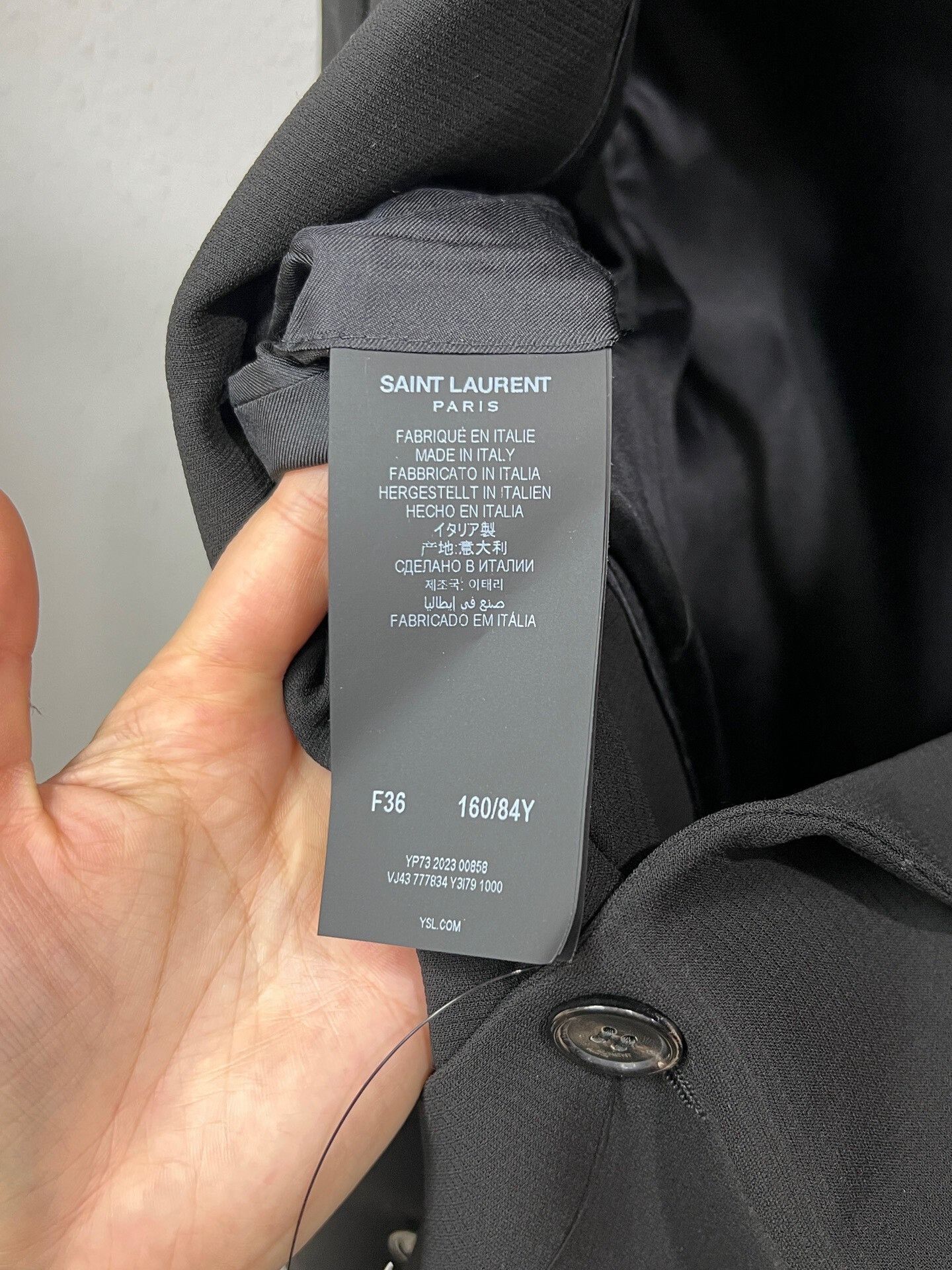 Yves Saint Laurent black double-breasted suit jacket Size US S / EU 44-46 / 1 - 4 Thumbnail