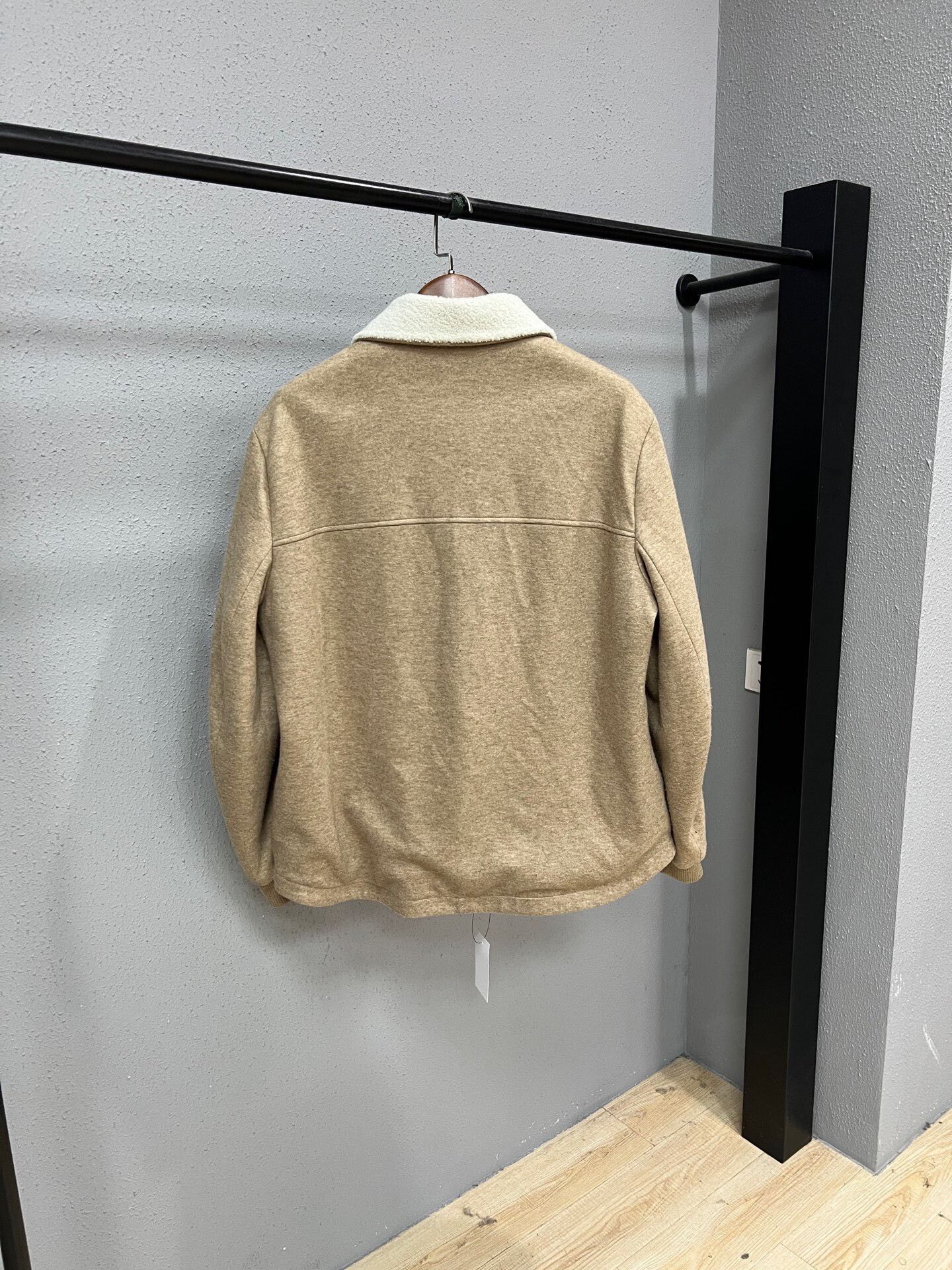 Loro Piana khaki cashmere shearling jacket Size US XL / EU 56 / 4 - 2 Thumbnail
