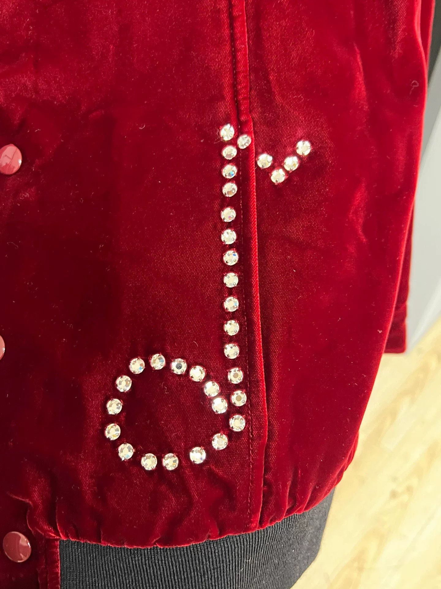 Yves Saint Laurent red velvet musical note jacket Size US L / EU 52-54 / 3 - 4 Thumbnail