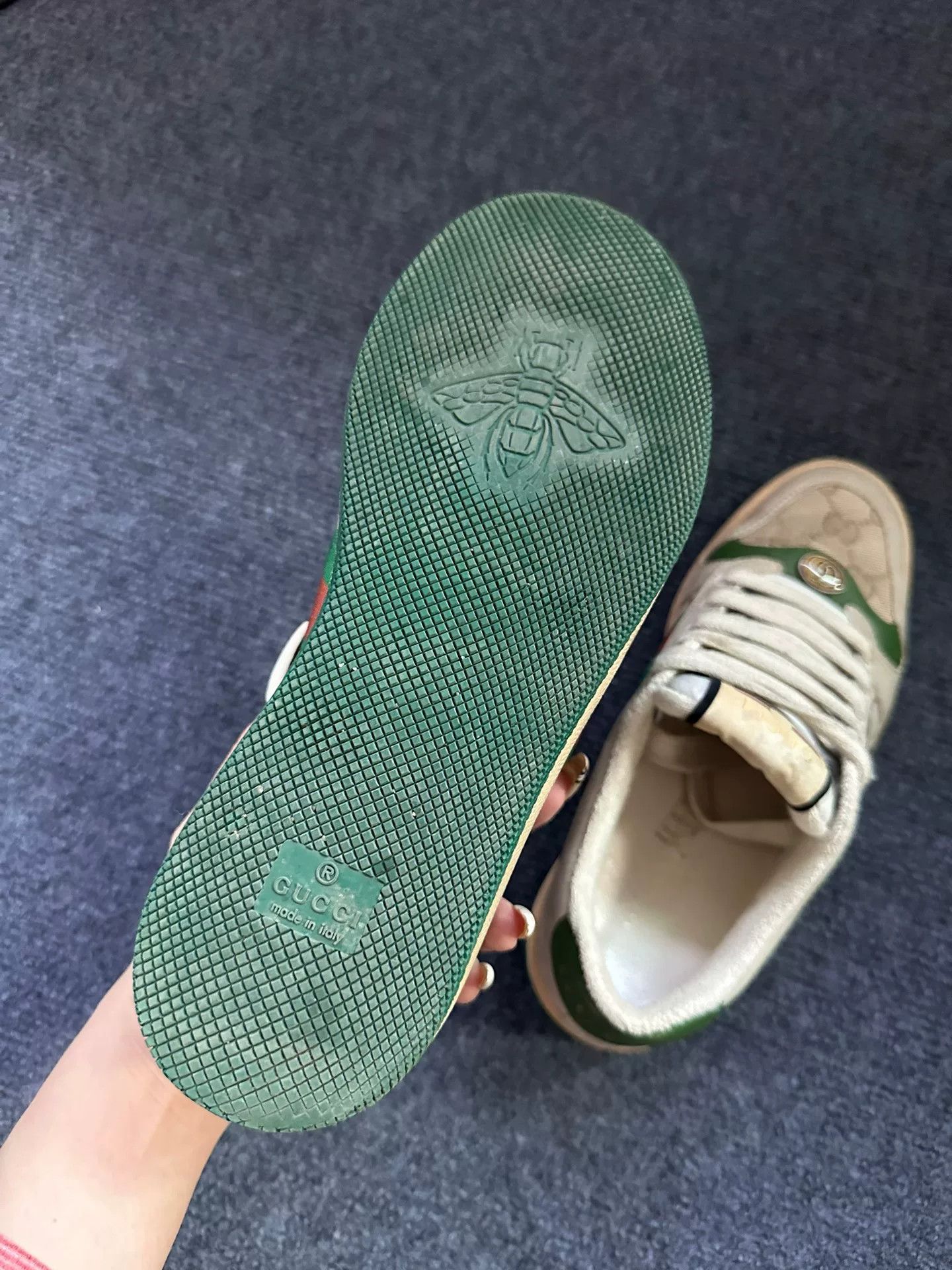 Gucci gucci green double G sneakers size 36.5 Size US 6.5 / EU 39-40 - 6 Thumbnail