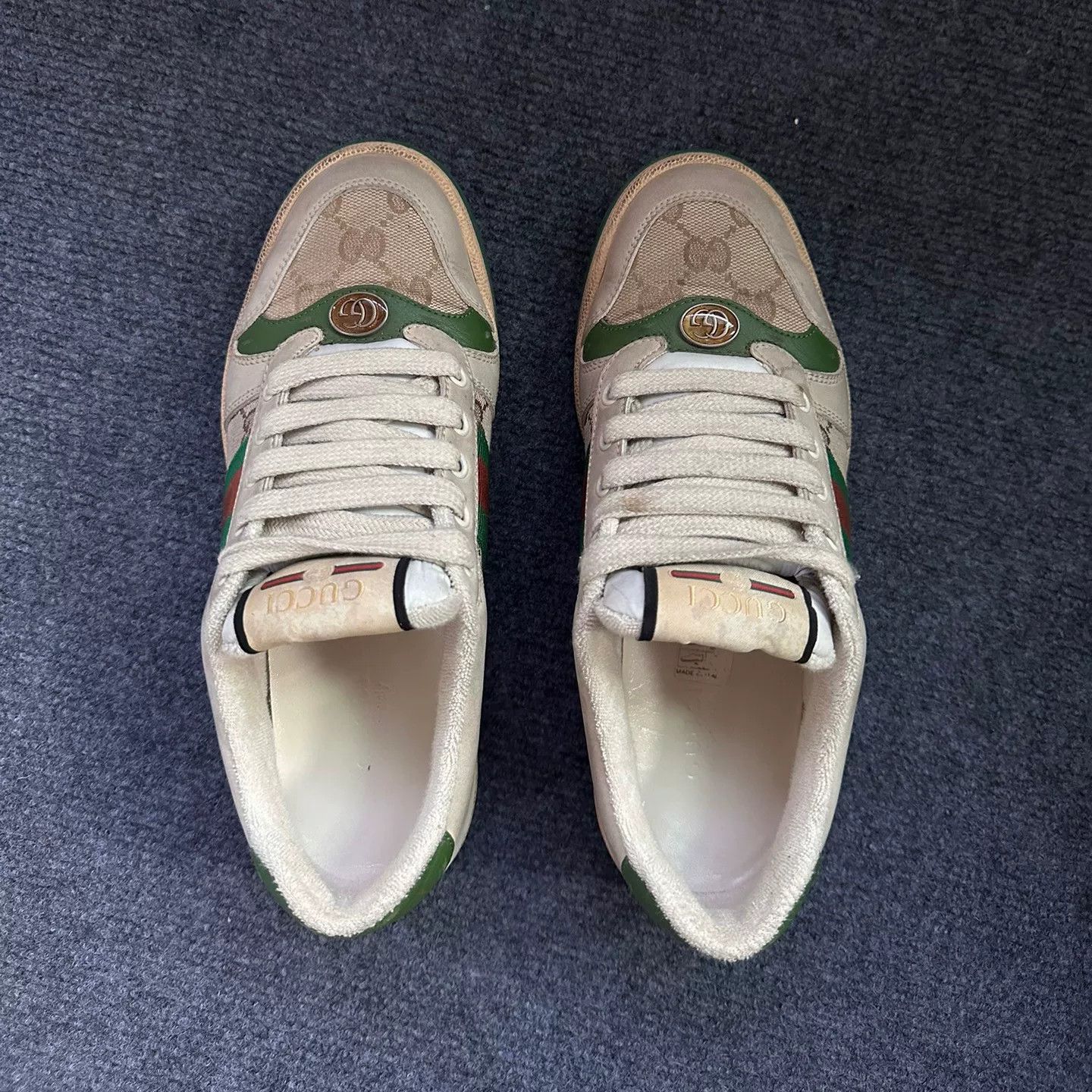 Gucci gucci green double G sneakers size 36.5 Size US 6.5 / EU 39-40 - 2 Thumbnail