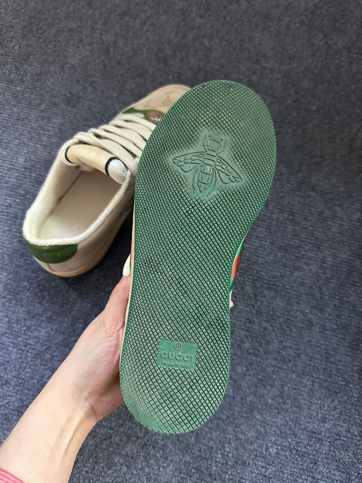 Gucci gucci green double G sneakers size 36.5 Size US 6.5 / EU 39-40 - 5 Thumbnail