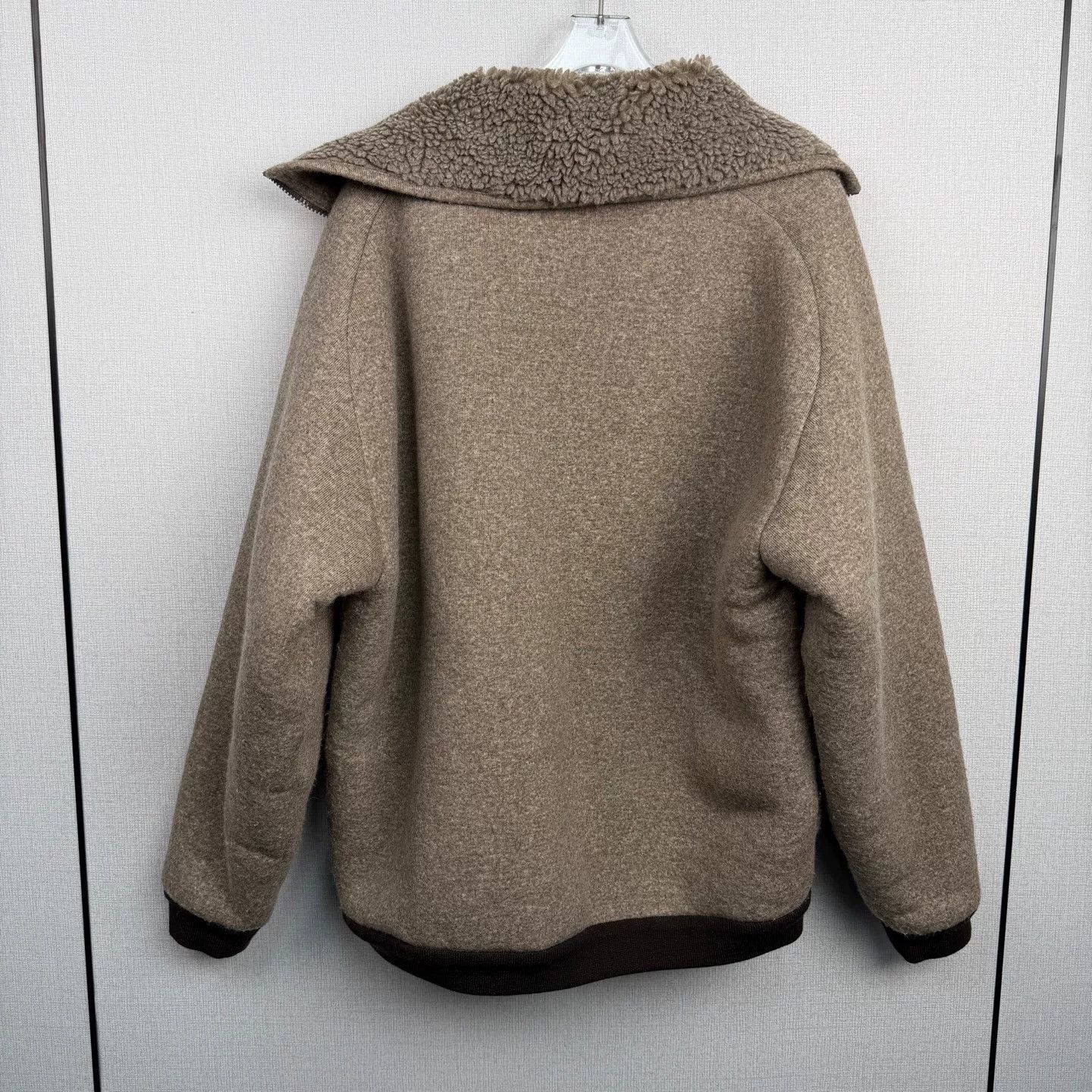 Miu Miu beige wool zip-up collar jacket Size M / US 6-8 / IT 42-44 - 6 Thumbnail