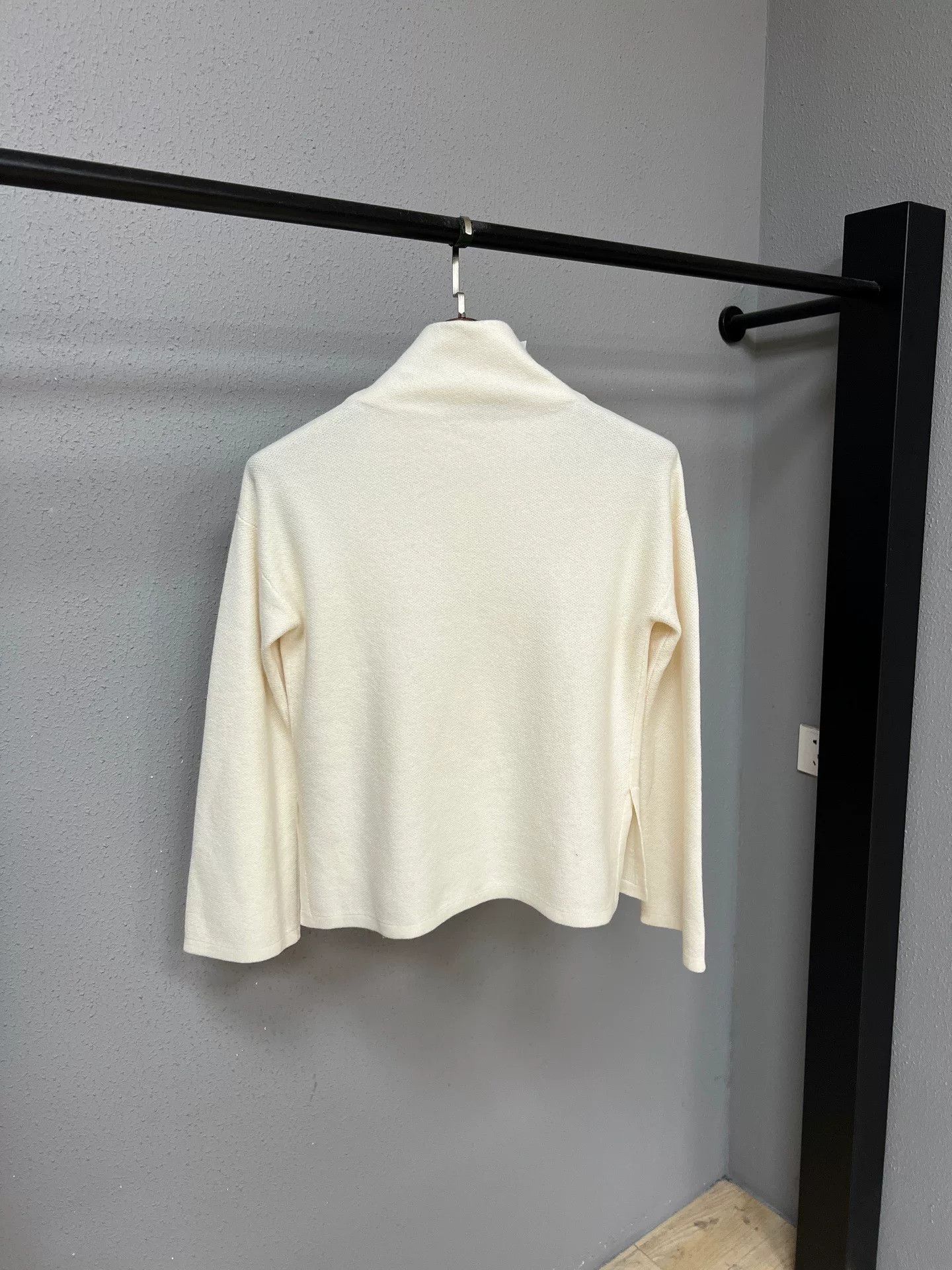 Loro Piana cream high-neck wool knit top Size M / US 6-8 / IT 42-44 - 2 Thumbnail