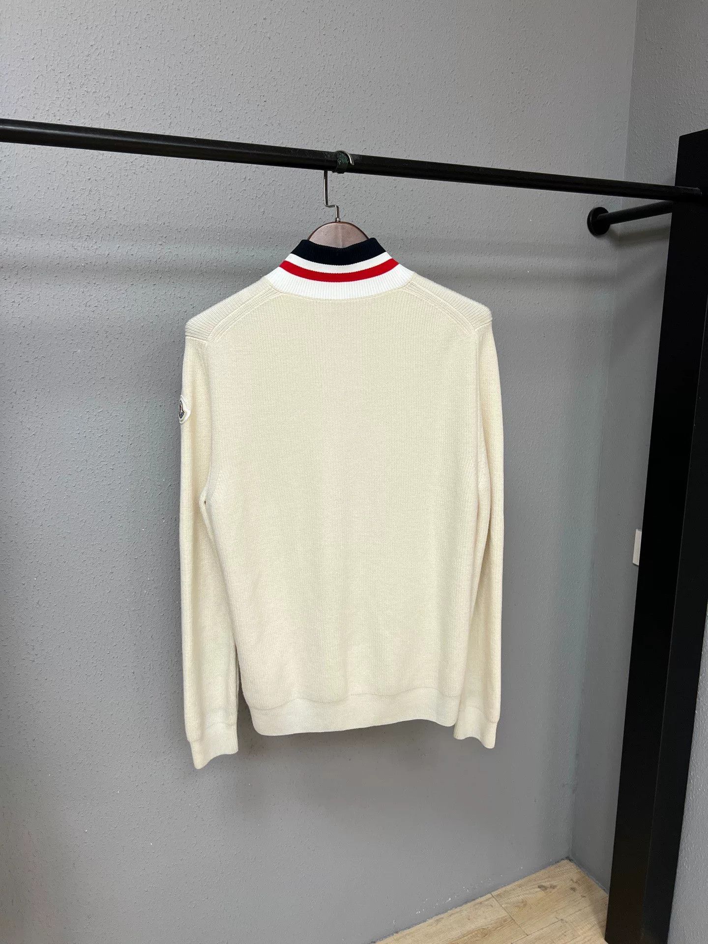Moncler beige half-zip wool sweater by Moncler Size US M / EU 48-50 / 2 - 2 Thumbnail