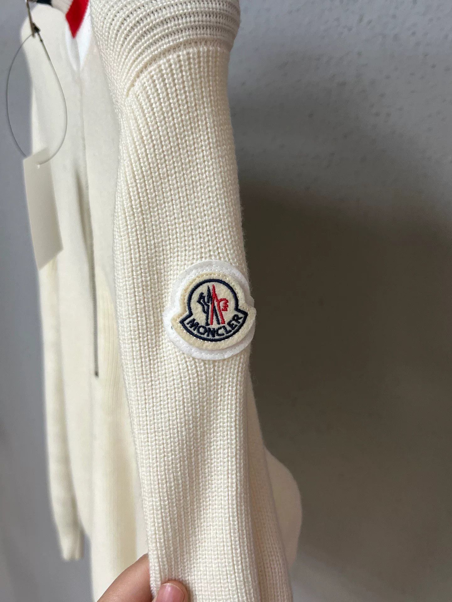 Moncler beige half-zip wool sweater by Moncler Size US M / EU 48-50 / 2 - 3 Thumbnail