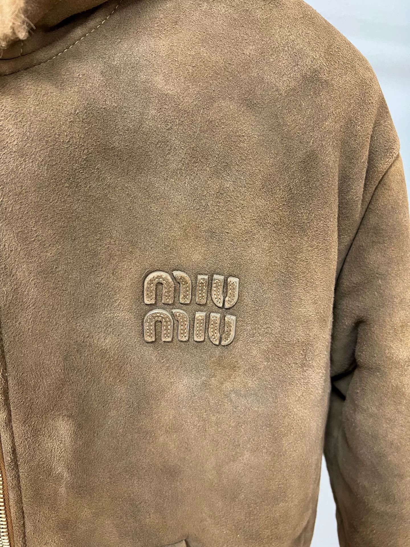 Miu Miu brown shearling hooded jacket Size S / US 4 / IT 40 - 3 Thumbnail