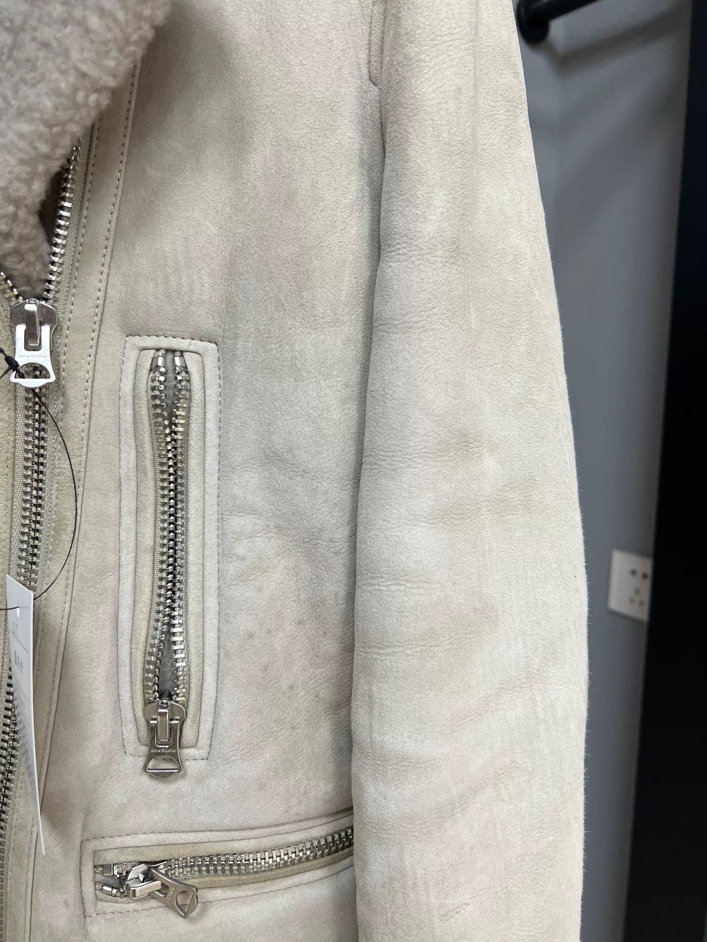 Acne Studios beige shearling jacket by acne studios Size S / US 4 / IT 40 - 5 Thumbnail