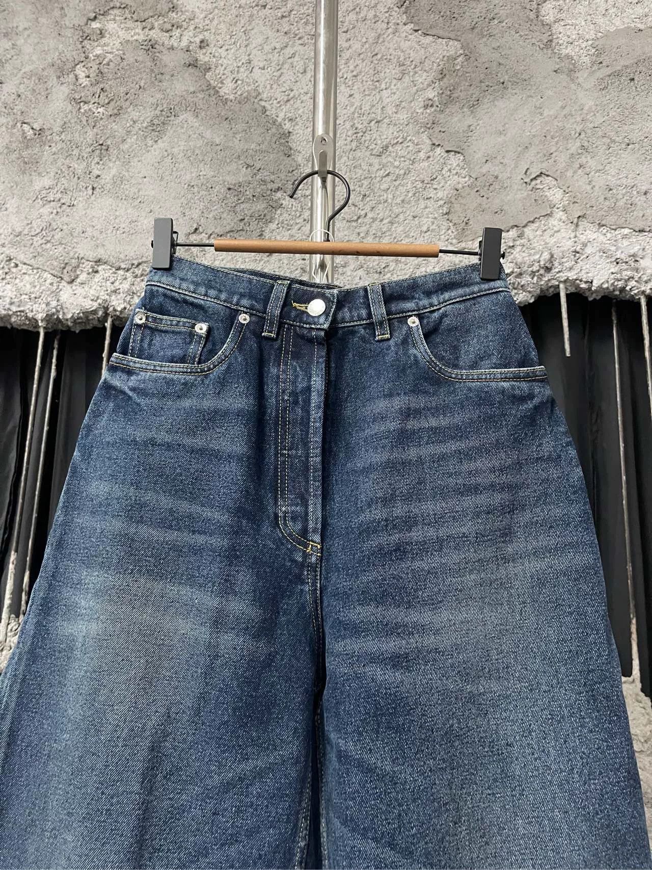 Prada Prada Metal Triangle Denim Pants Size 26 Size 26" / US 2 / IT 38 - 3 Thumbnail