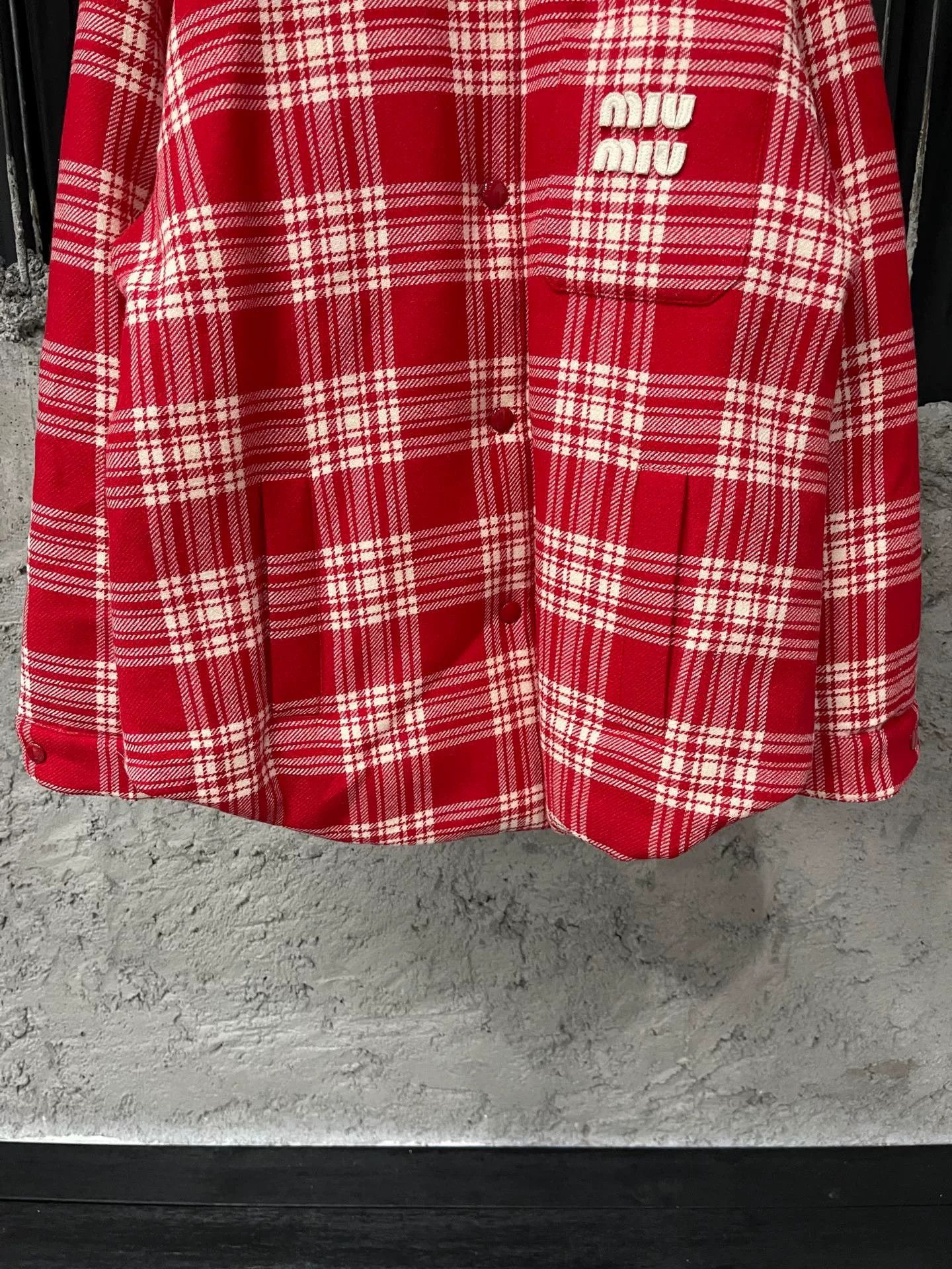 Miu Miu red plaid cotton shirt for Christmas Size M / US 6-8 / IT 42-44 - 4 Thumbnail