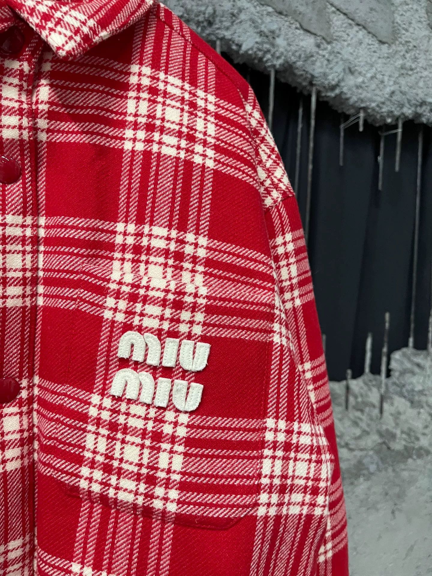 Miu Miu red plaid cotton shirt for Christmas Size M / US 6-8 / IT 42-44 - 5 Thumbnail